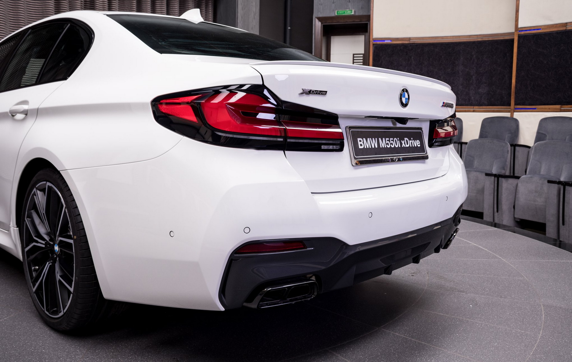 2021 BMW M550i Matches Alpine White Body With Mocha Interior