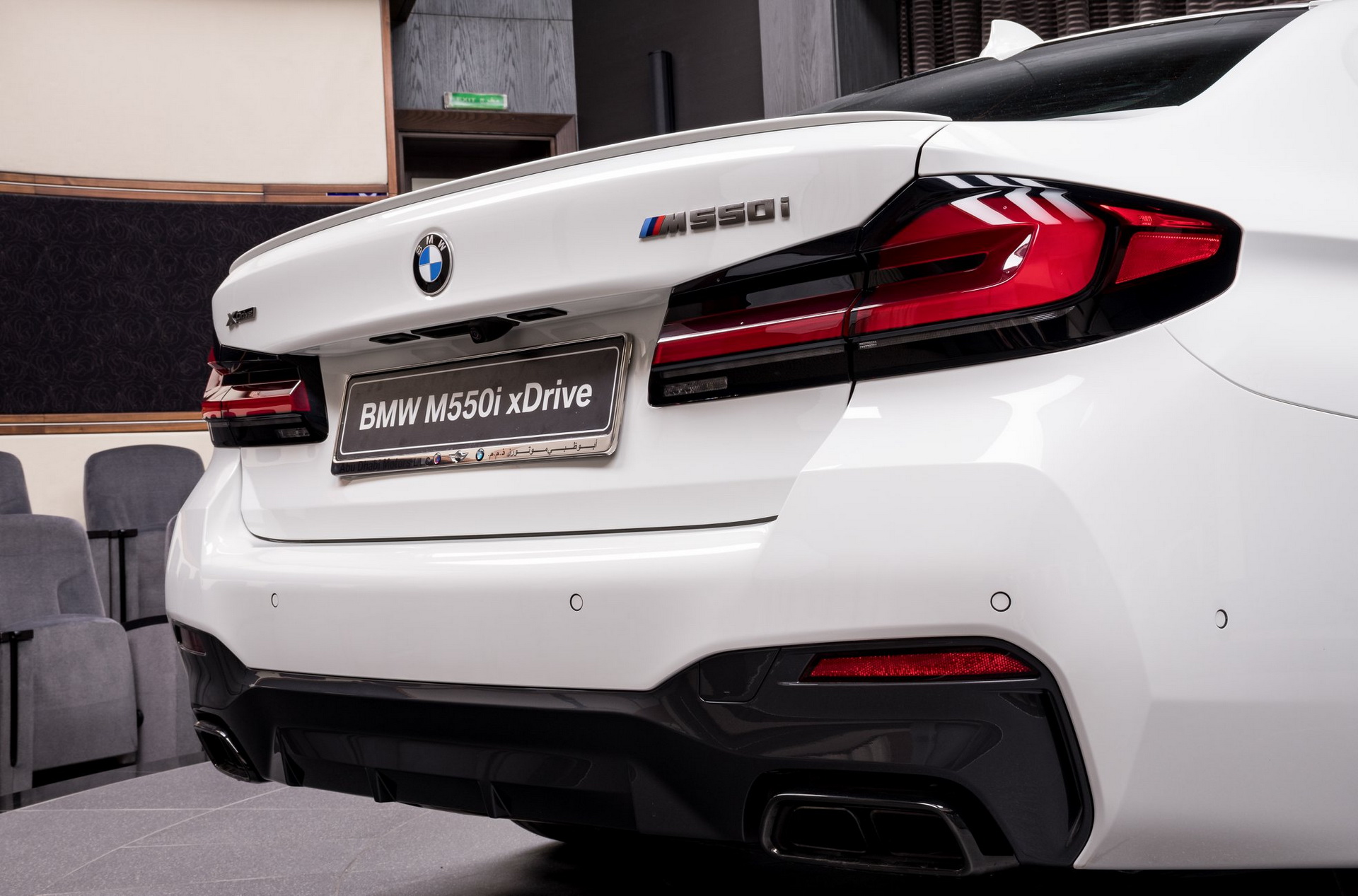 2021 BMW M550i Matches Alpine White Body With Mocha Interior