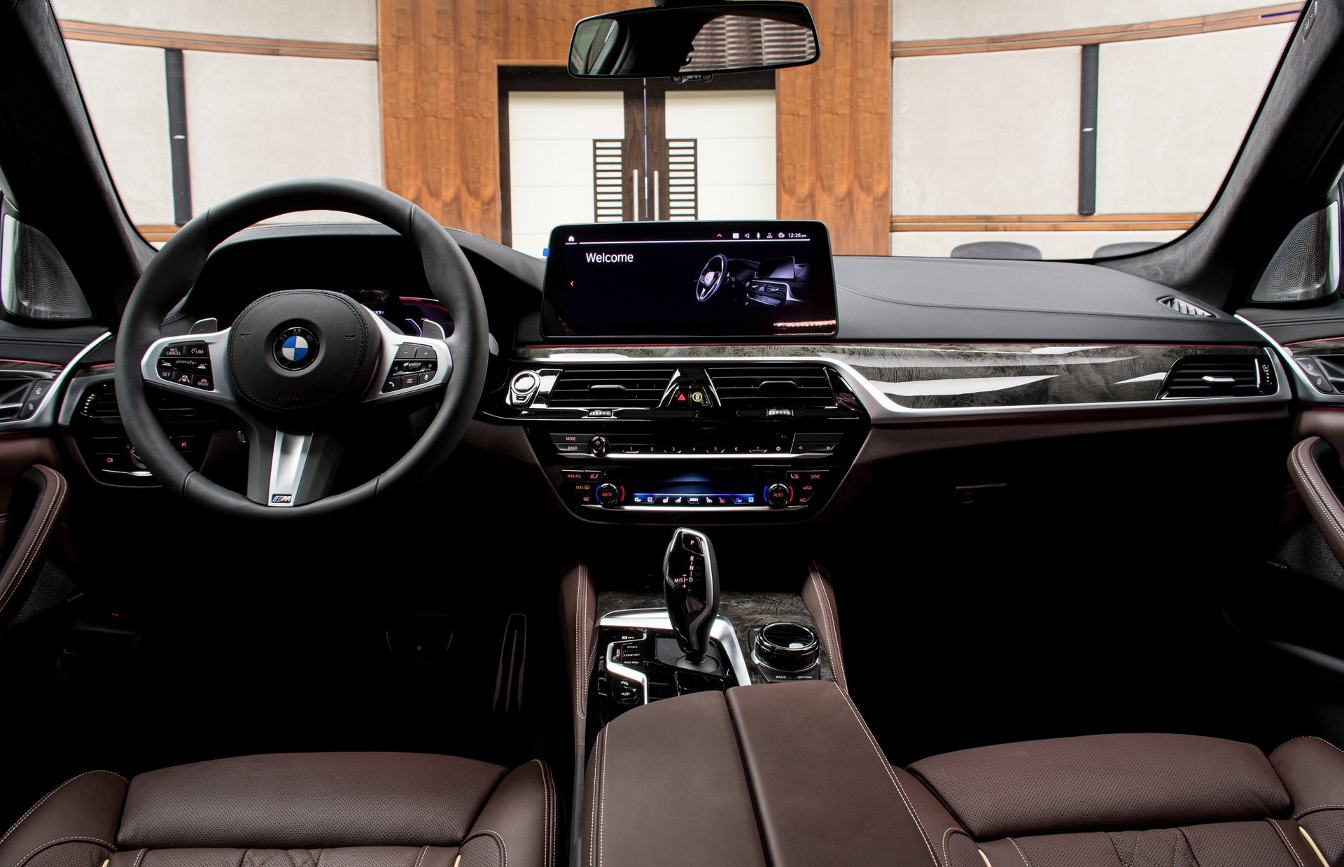 2021 BMW M550i Matches Alpine White Body With Mocha Interior