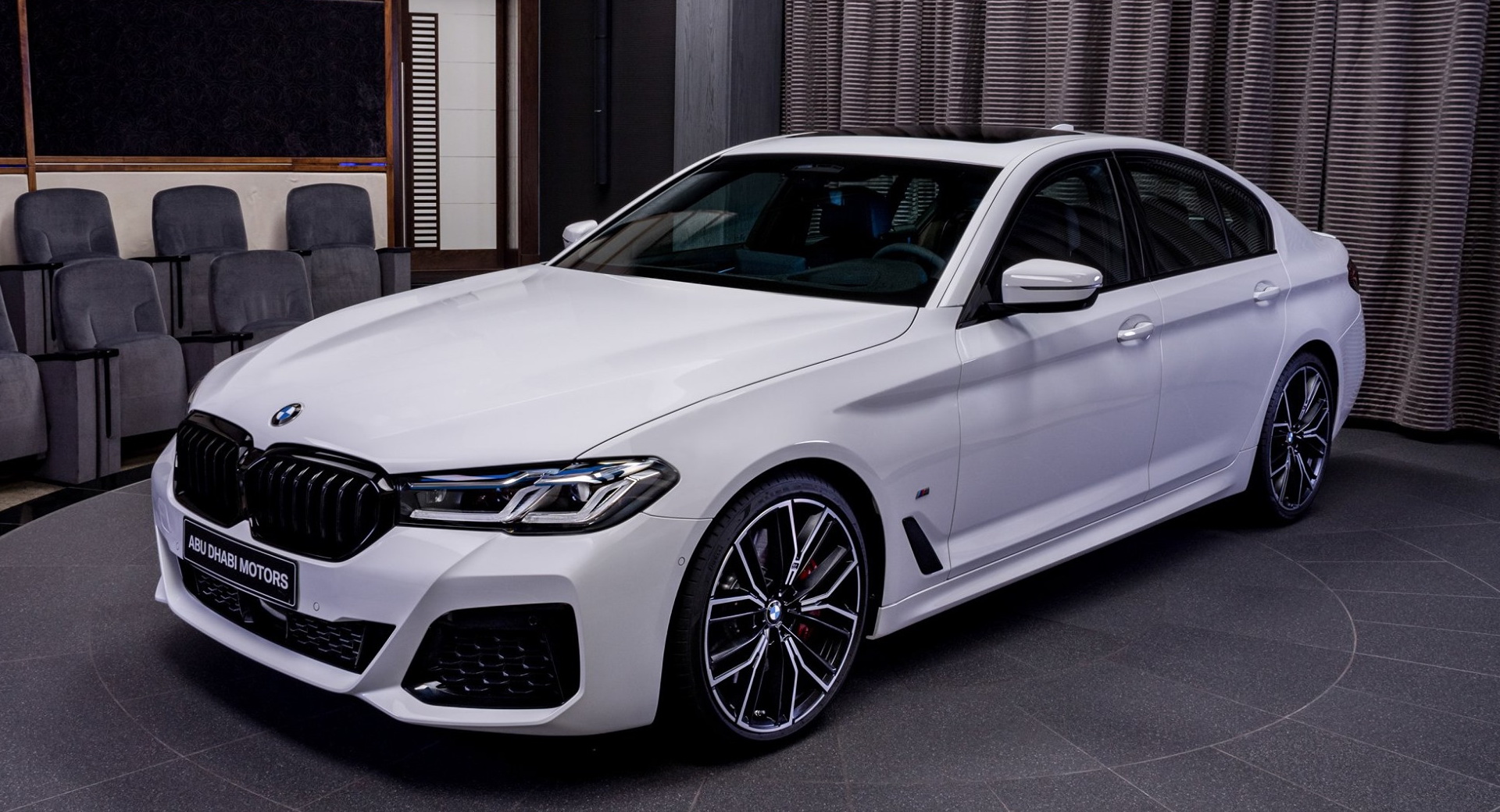 2021 BMW M550i Matches Alpine White Body With Mocha Interior