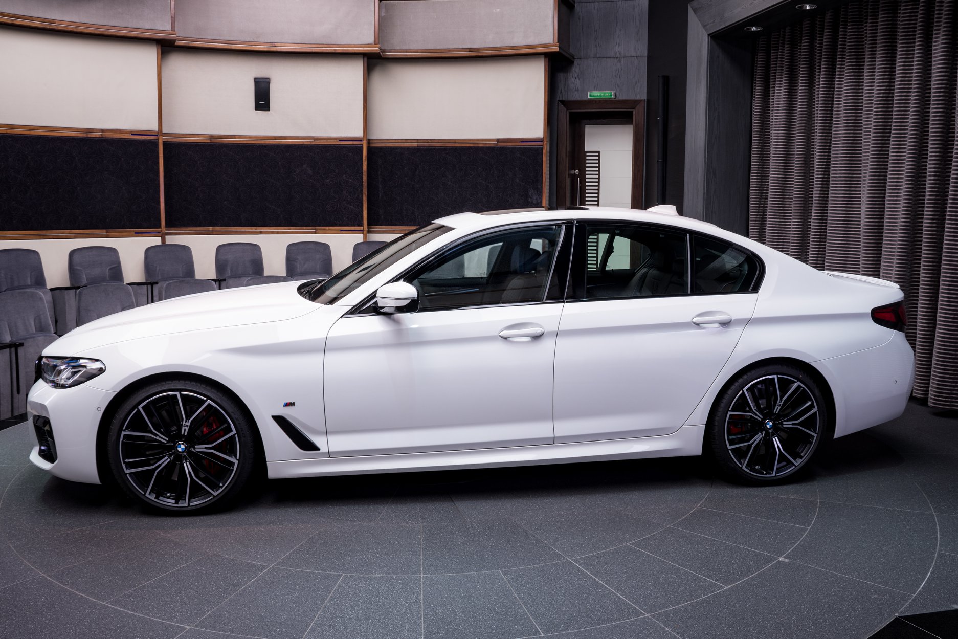 2021 BMW M550i Matches Alpine White Body With Mocha Interior