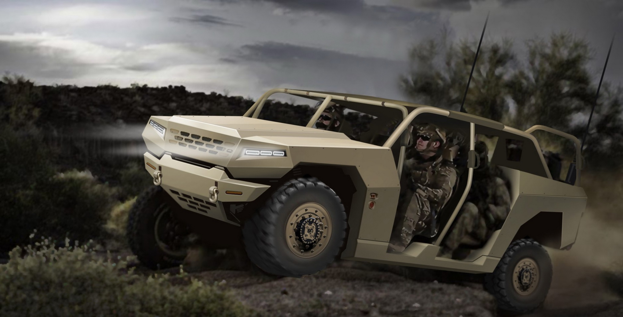 This Is Not A New Humvee, But Kia’s Upcoming Mohave-Based Military Vehicle