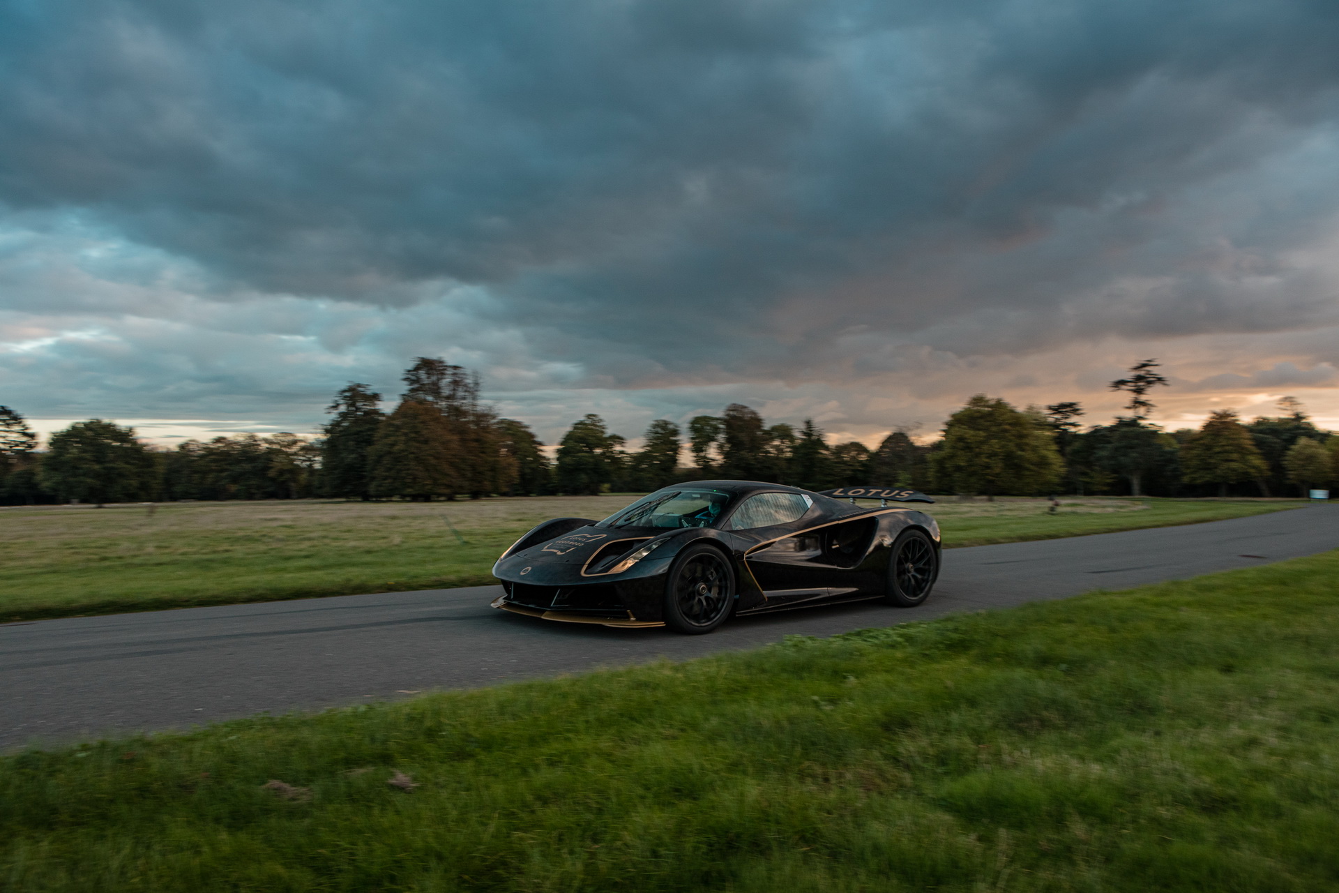 Lotus Evija EV Dresses Up In Famous ‘John Player Special’ Black And Gold Livery