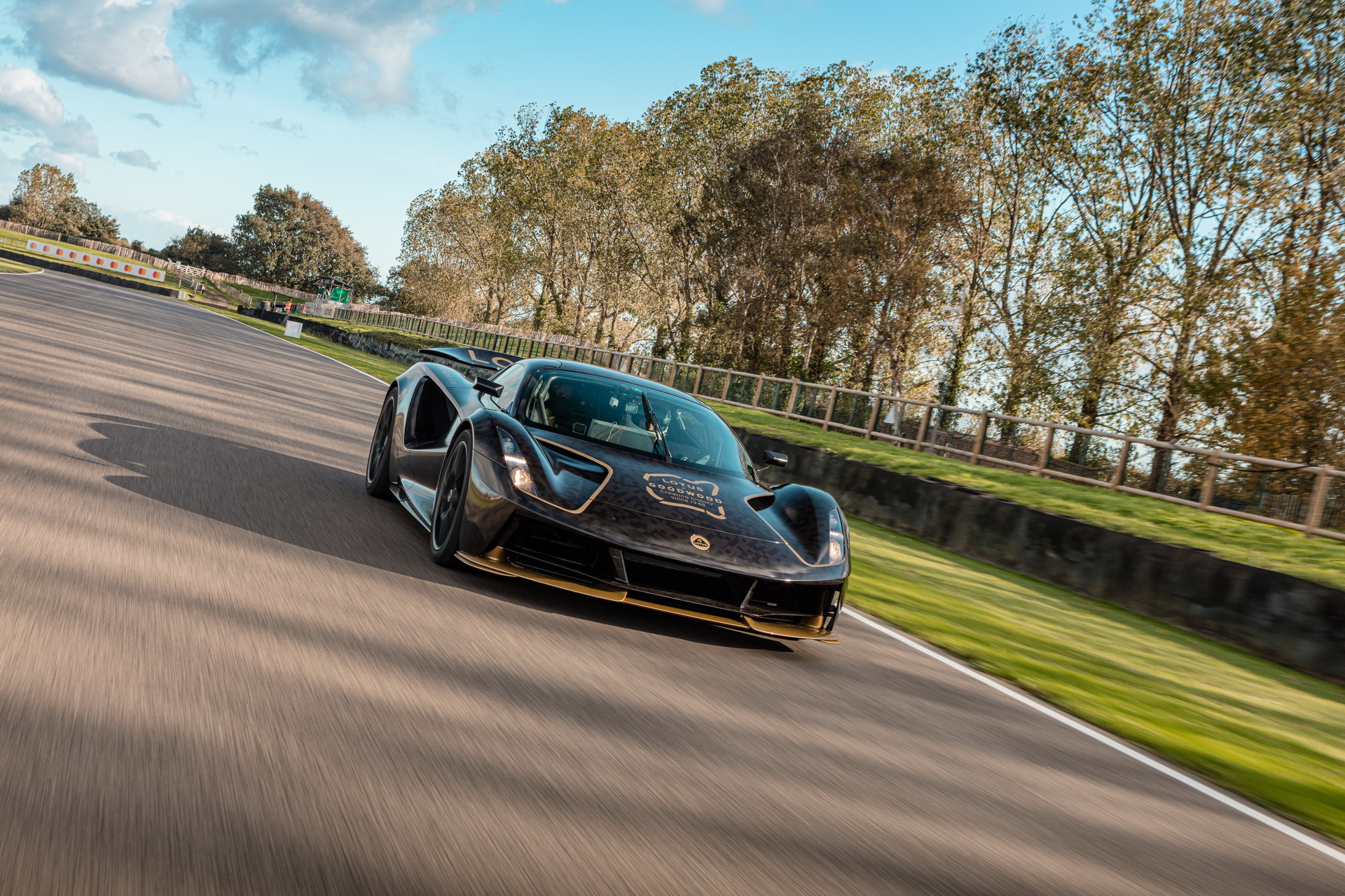 Lotus Evija EV Dresses Up In Famous ‘John Player Special’ Black And Gold Livery