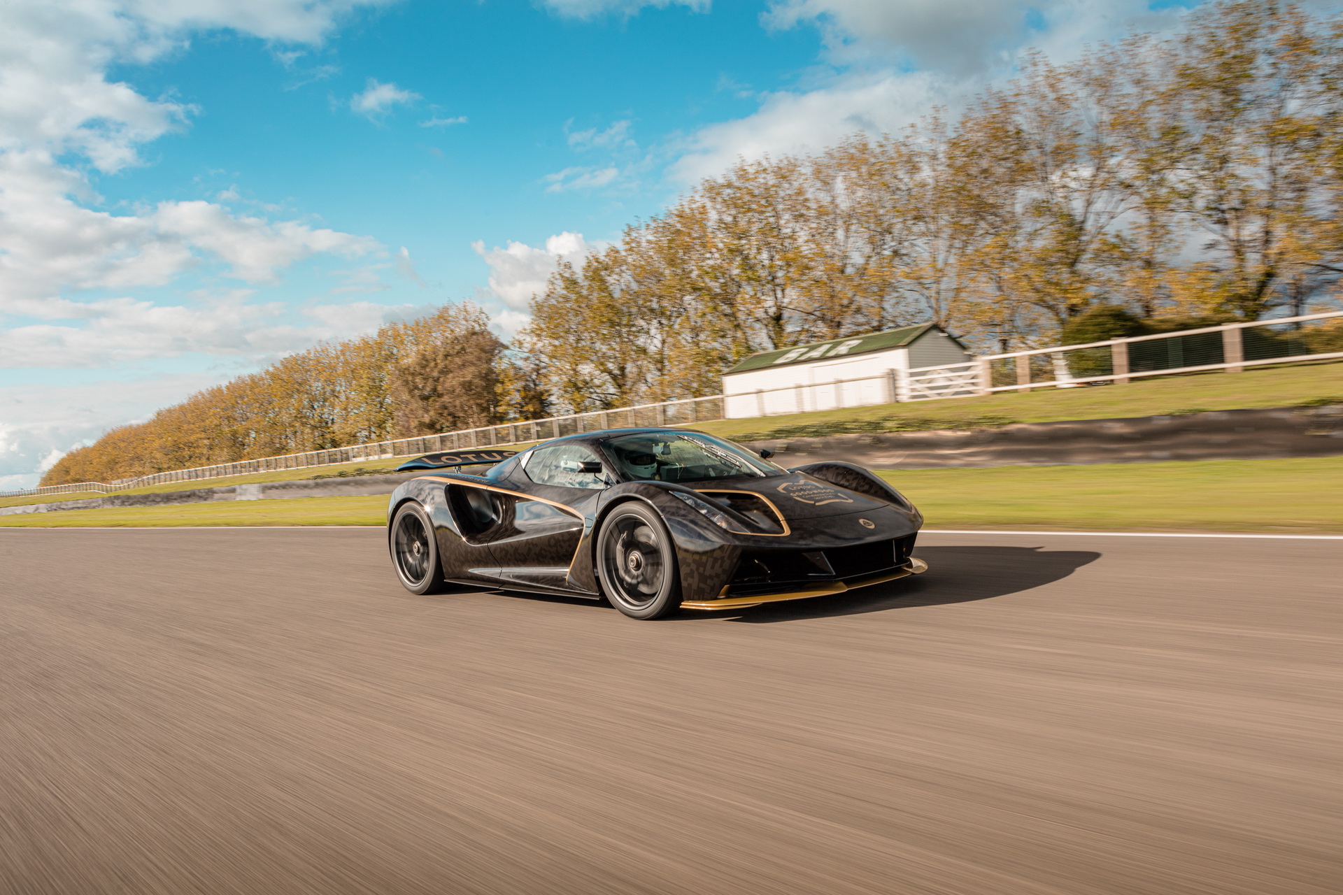 Lotus Evija EV Dresses Up In Famous ‘John Player Special’ Black And Gold Livery