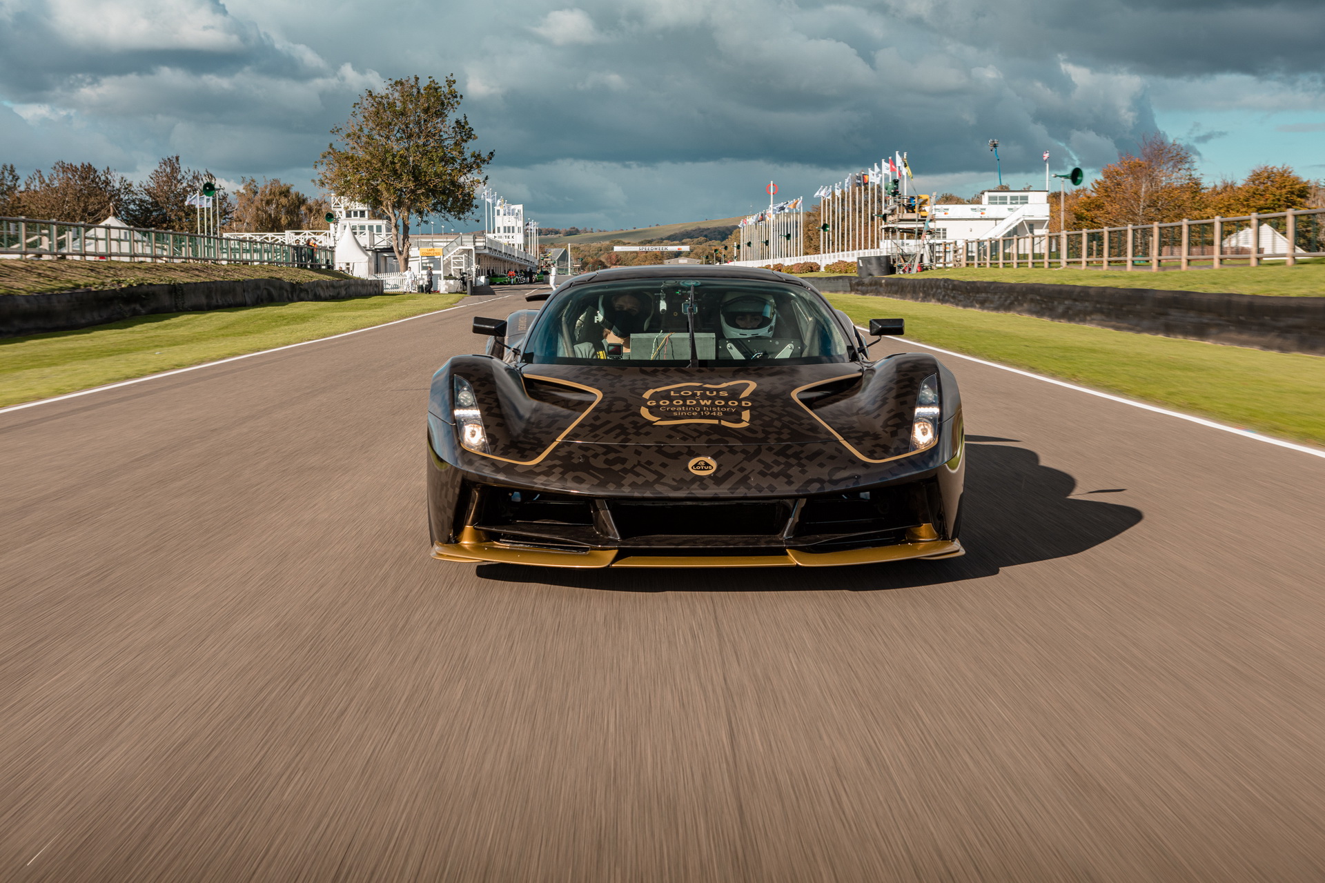 Lotus Evija EV Dresses Up In Famous ‘John Player Special’ Black And Gold Livery