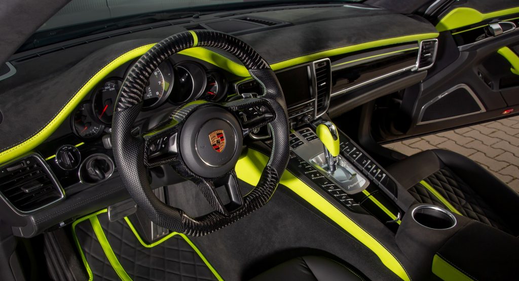 Behold A Porsche Panamera Interior With A Pagani-Like Steering Wheel And Lambo-Sourced Leather