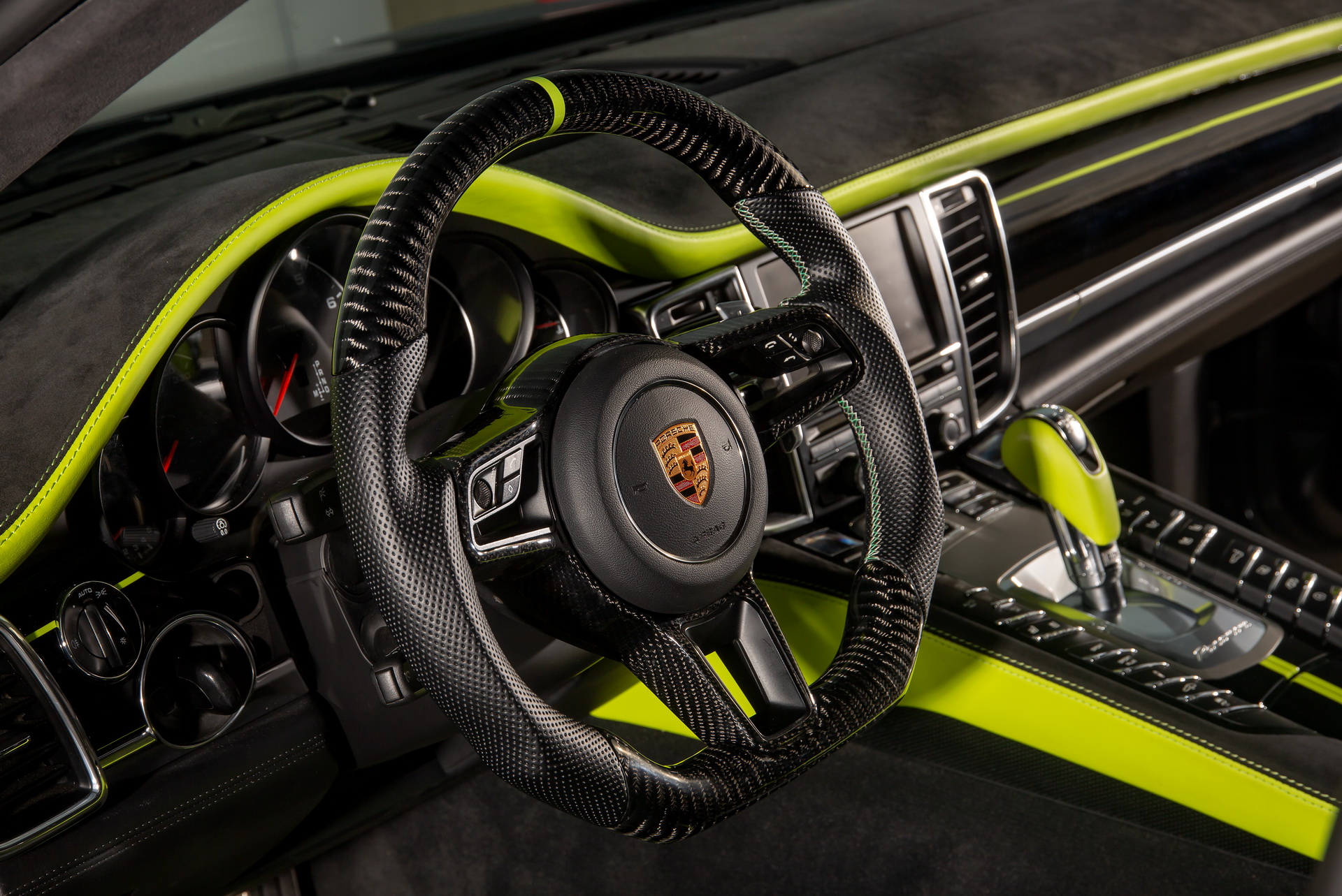 Behold A Porsche Panamera Interior With A Pagani-Like Steering Wheel And Lambo-Sourced Leather