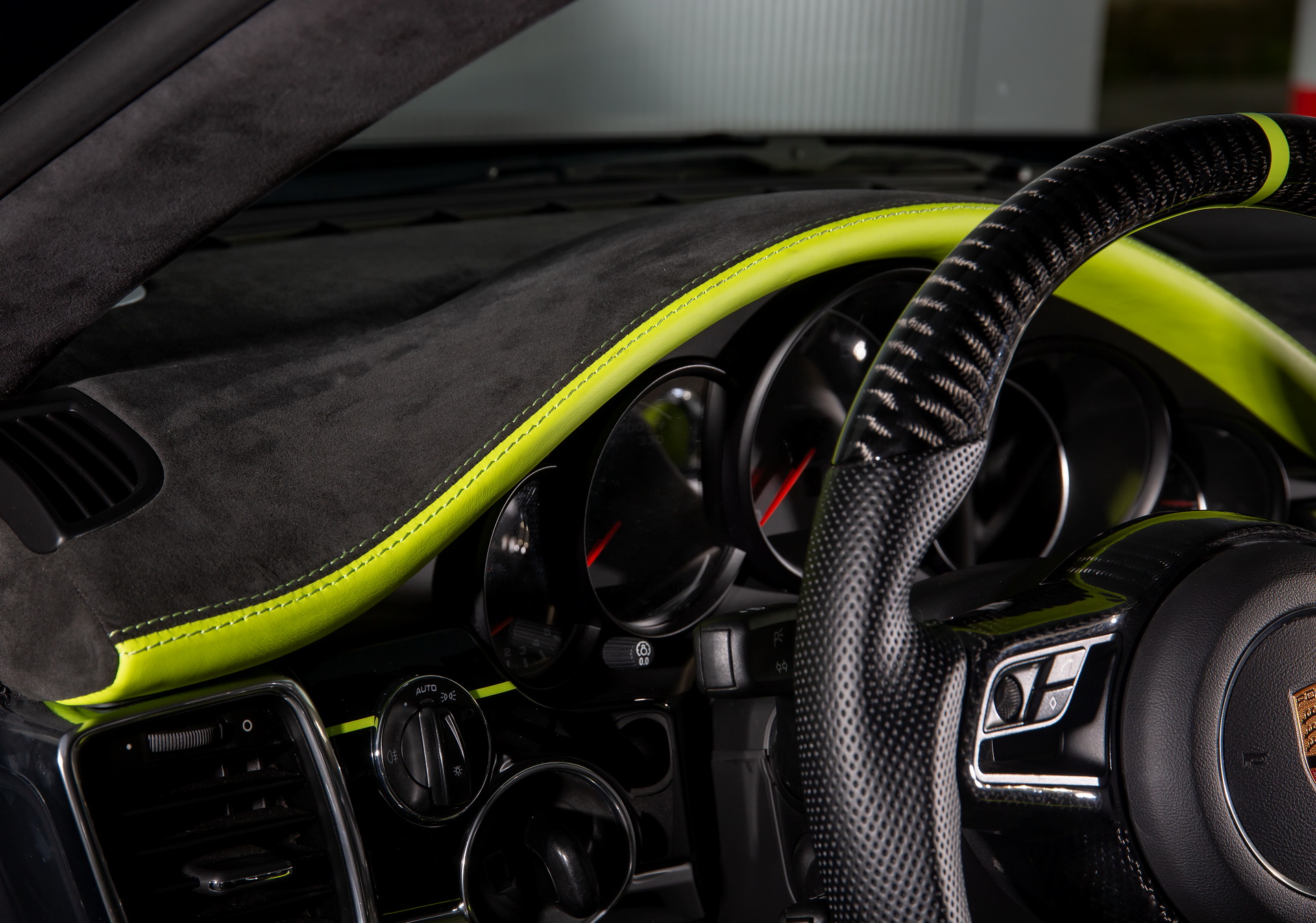 Behold A Porsche Panamera Interior With A Pagani-Like Steering Wheel And Lambo-Sourced Leather