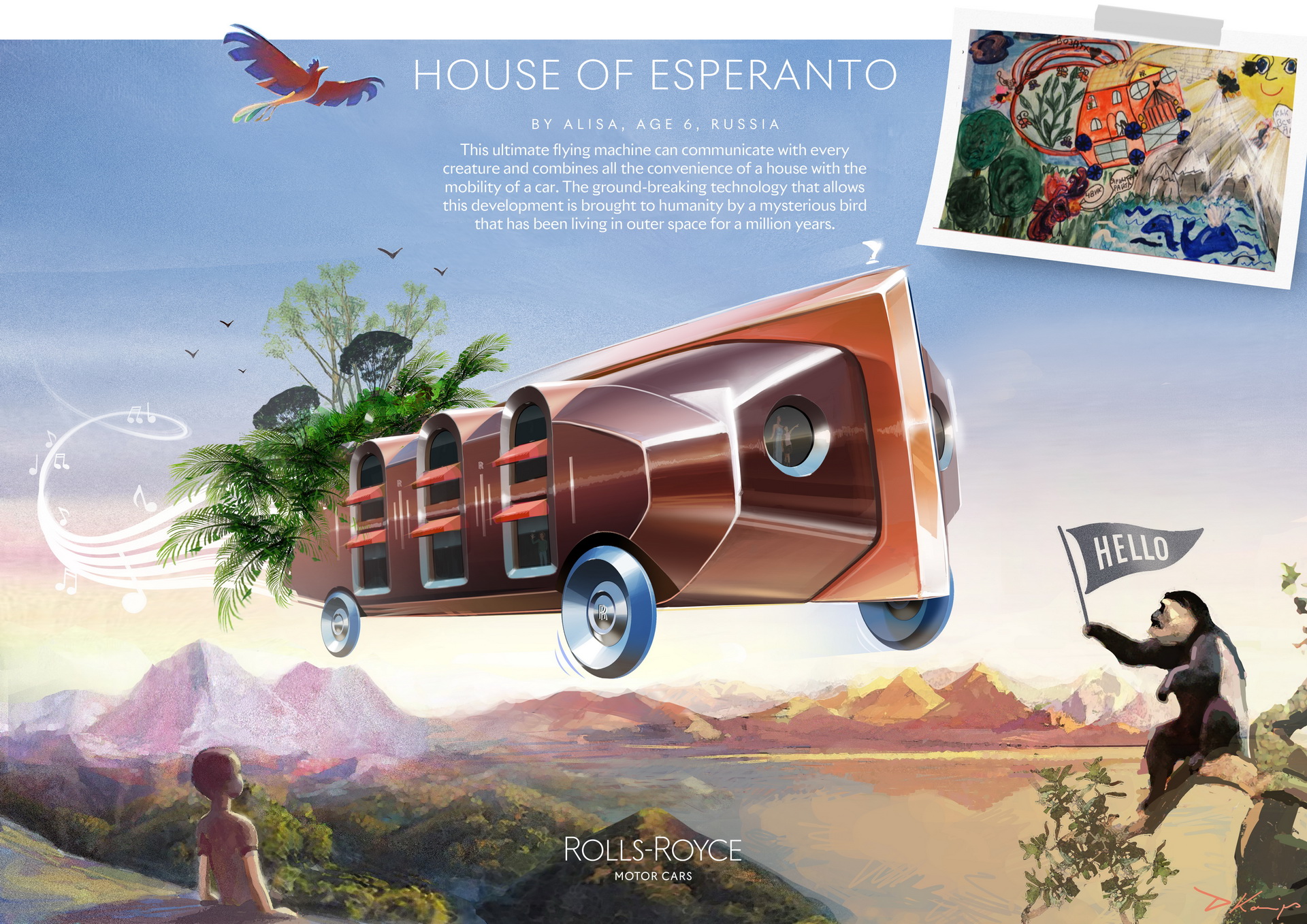 Rolls-Royce Rewards Young Kids By Rendering Their Drawings As They Would A Real Project