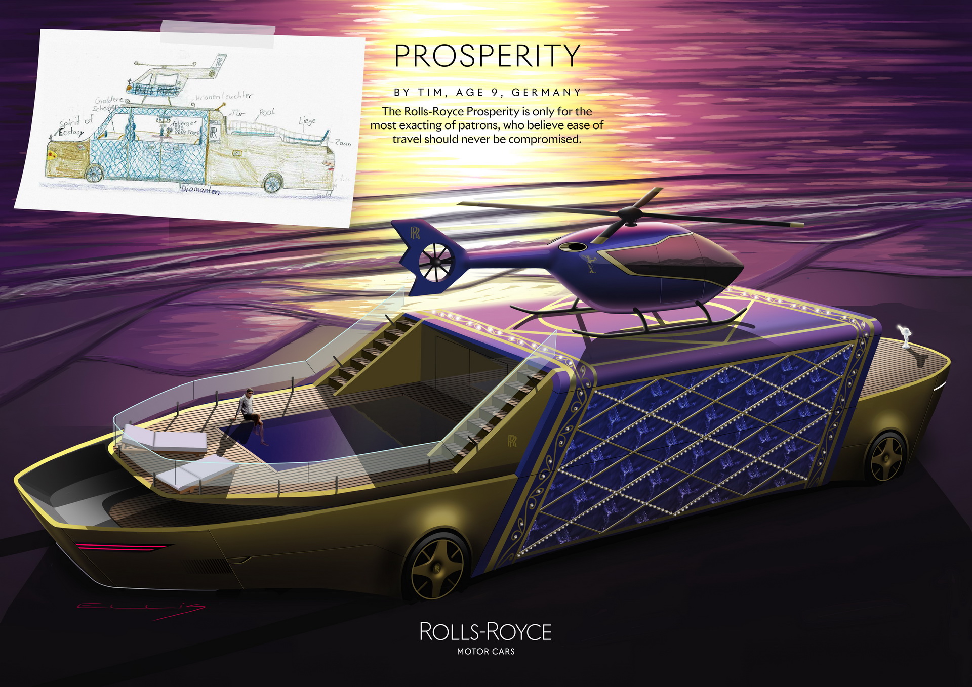 Rolls-Royce Rewards Young Kids By Rendering Their Drawings As They Would A Real Project