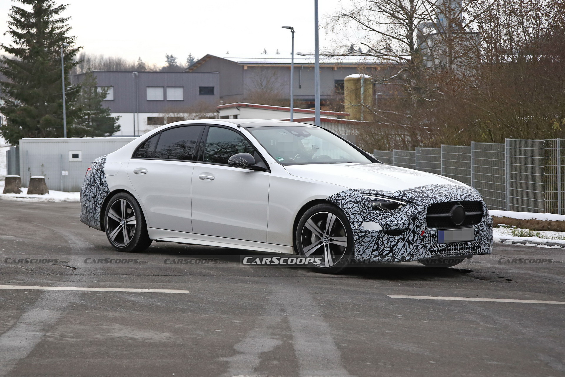 22 Mercedes Benz C Class Sedan Gives Off Miniature S Class Vibes In Latest Spy Photos Carscoops