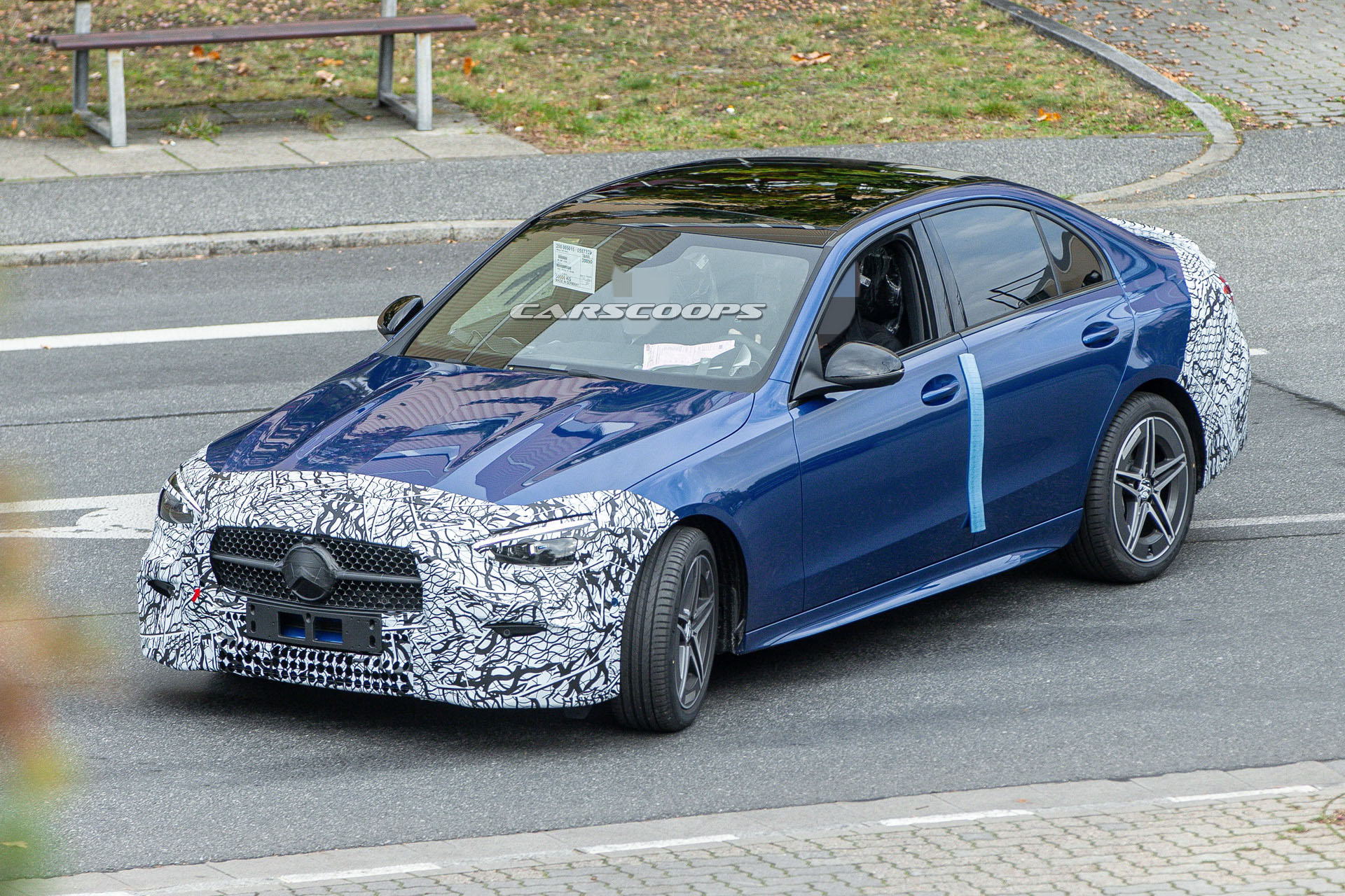 22 Mercedes Benz C Class Drops Most Of Its Camouflage To Reveal Elegant New Design Carscoops