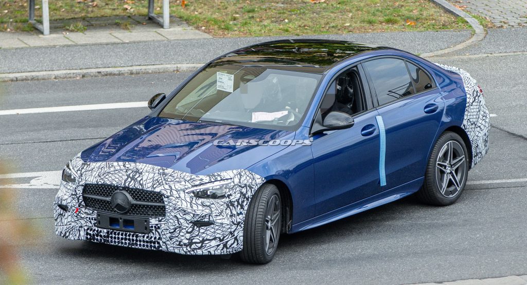  2022 Mercedes-Benz C-Class Drops Most Of Its Camouflage To Reveal Elegant New Design