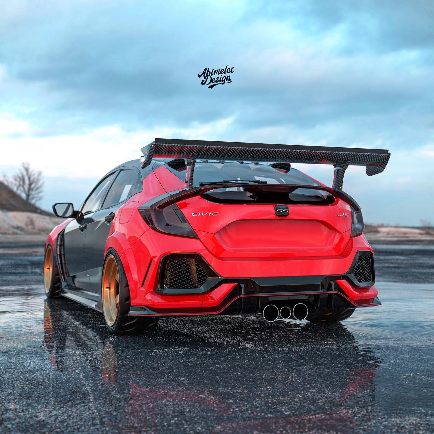 What If Someone Decided To Give The Honda Civic Type R An Ls4 V8 Carscoops