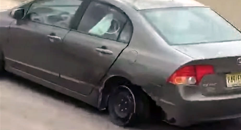  What The Heck? Honda Civic Filmed Driving On Its Rim Down New Jersey Interstate