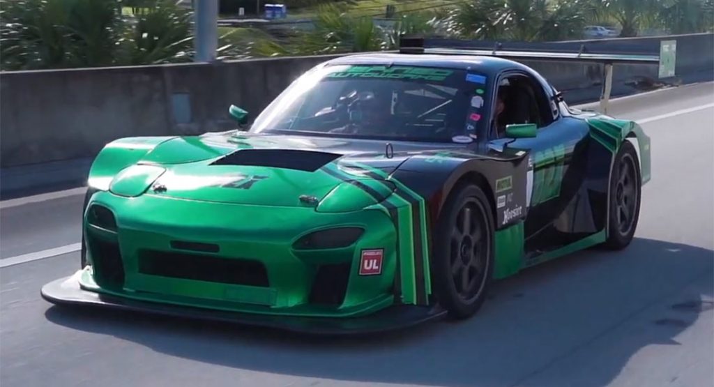 Street Cars Don T Come Much Crazier Than This Four Rotor Mazda Rx 7 Carscoops