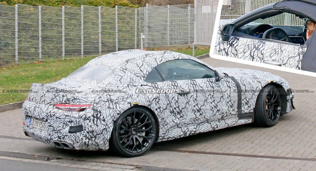  2021 Mercedes-AMG SL Reveals More Of Itself In New Spy Shots, Including A Glimpse Of The Interior