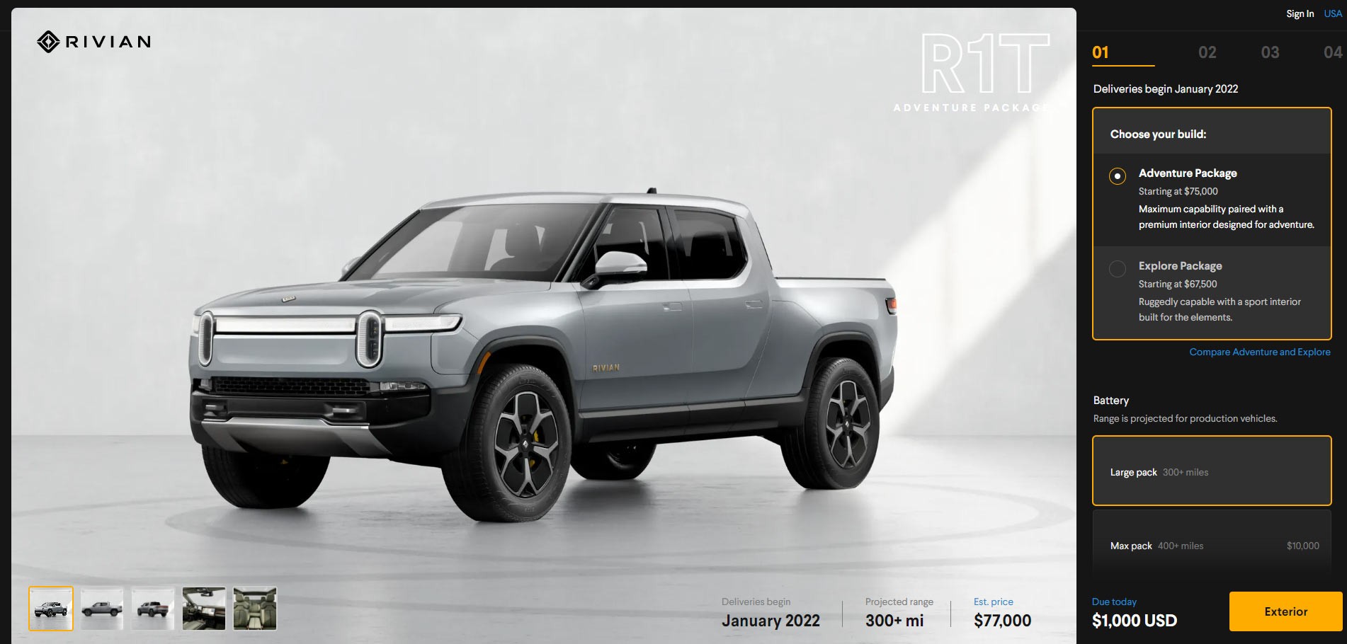 Rivian Launches R1S And R1T Configurators