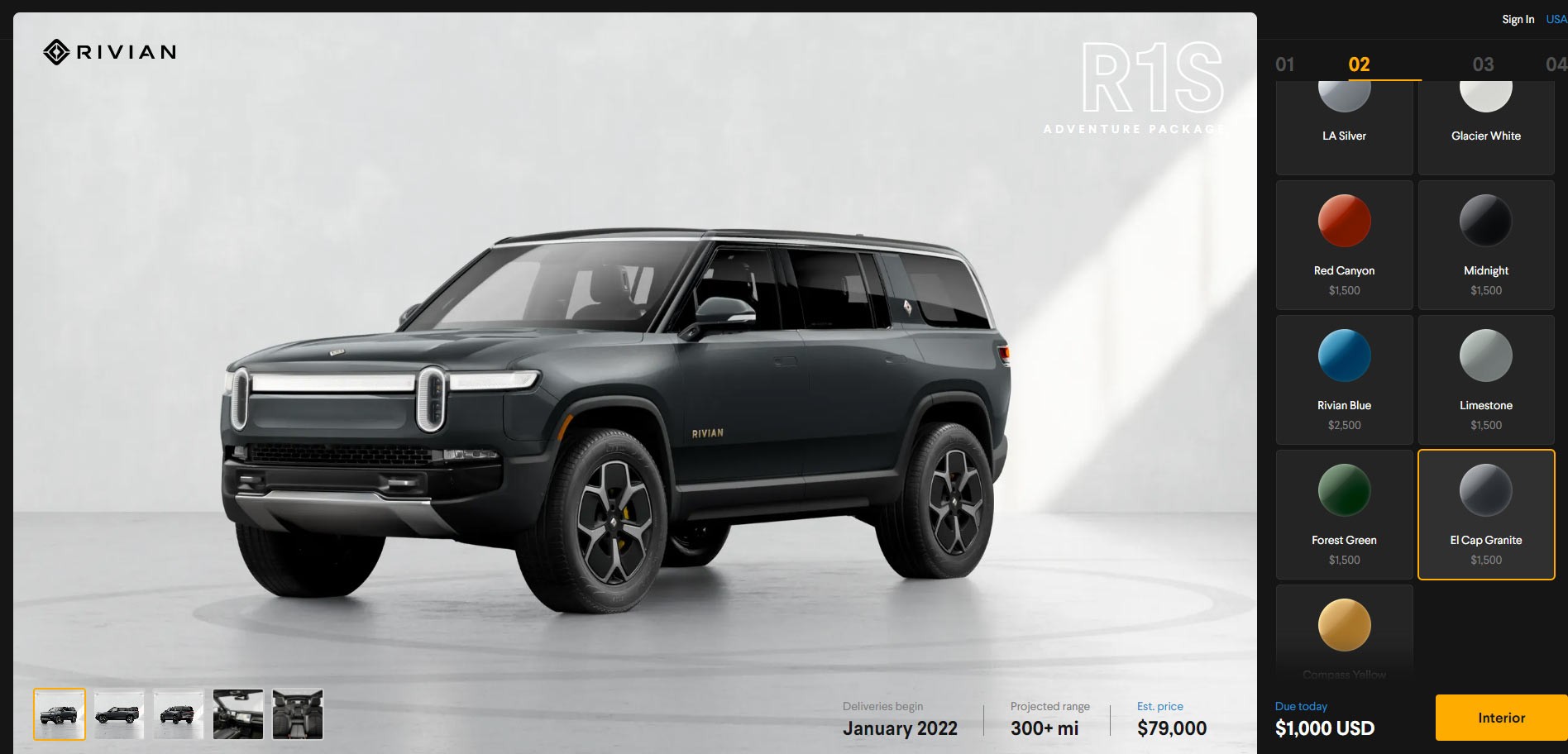 Rivian Launches R1S And R1T Configurators
