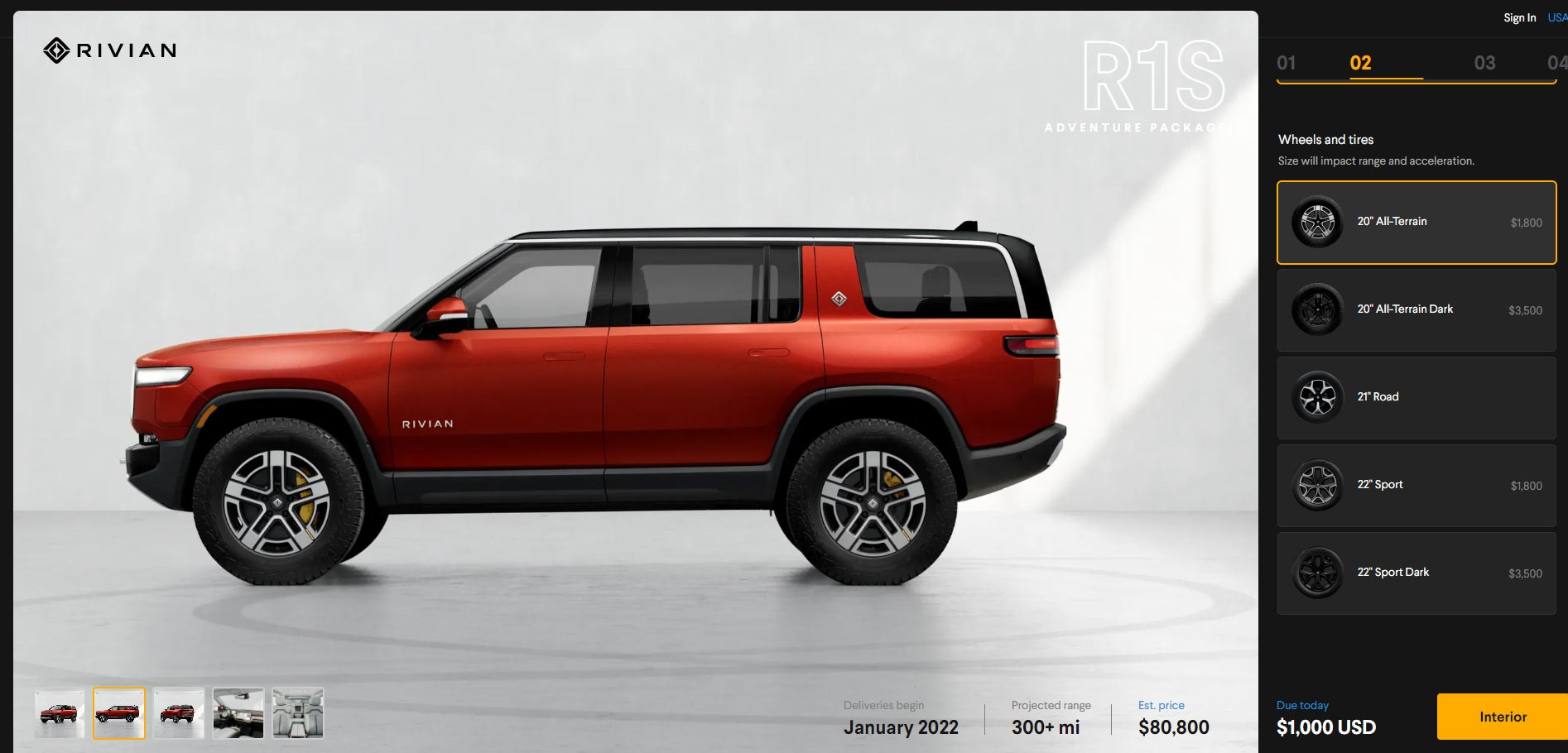 Rivian Launches R1S And R1T Configurators