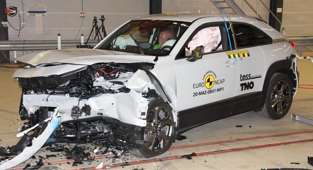  Watch Euro NCAP Crash-Test The Mazda MX-30 And Honda Jazz