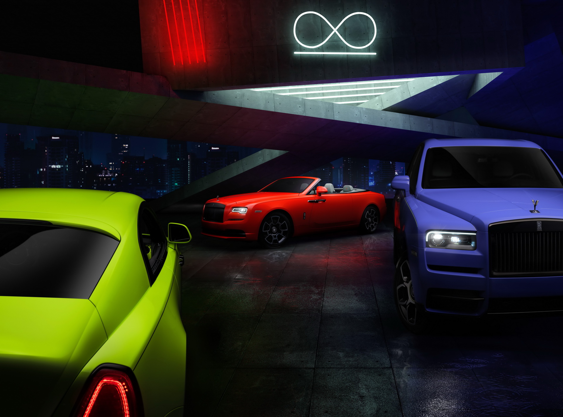 Rolls-Royce Reveals ‘Neon Nights’ Collection For Black Badge Models