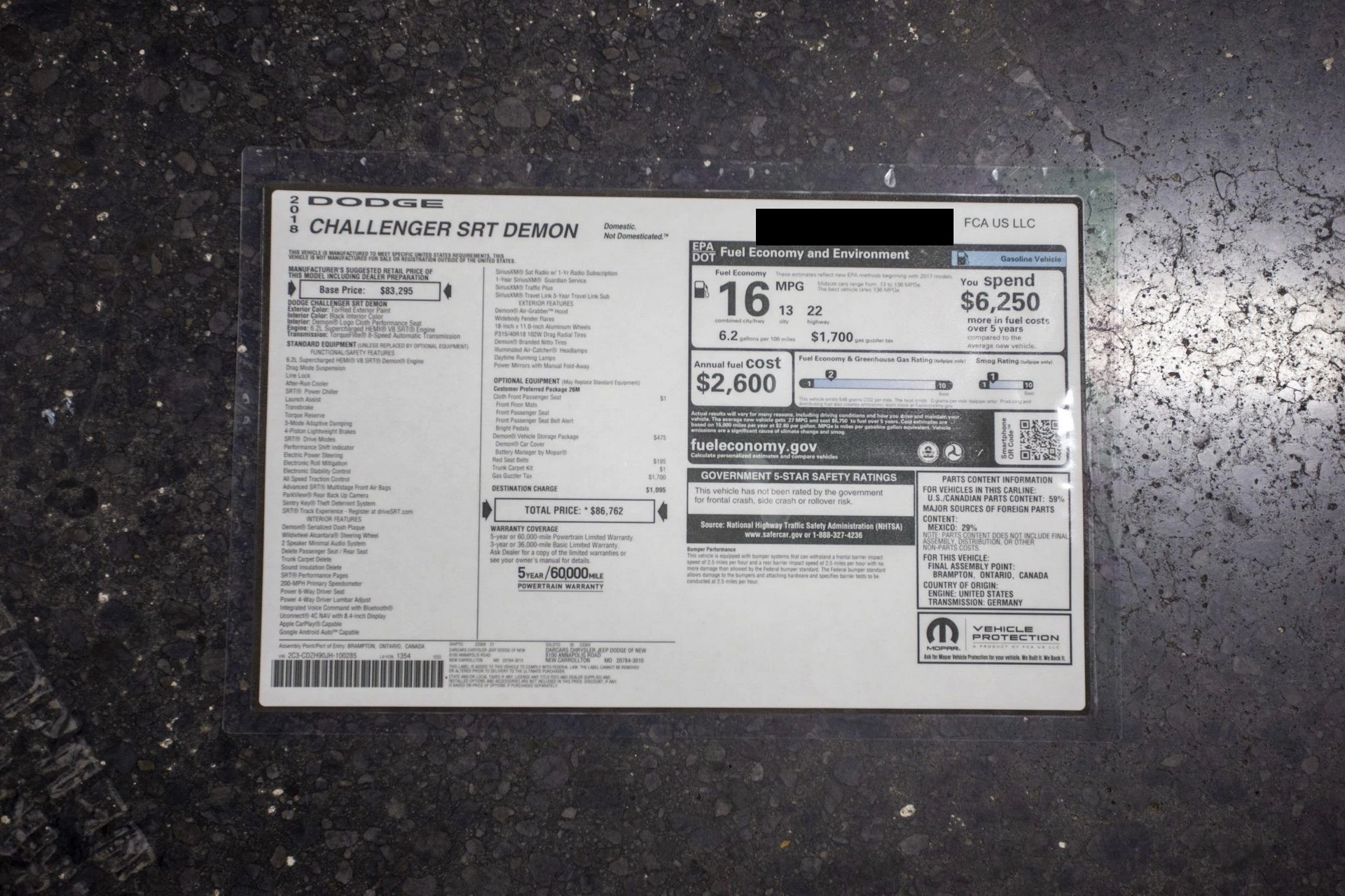 Low Mileage Dodge Challenger Demon Has Already Possessed Someone To Bid Way Over Sticker Price