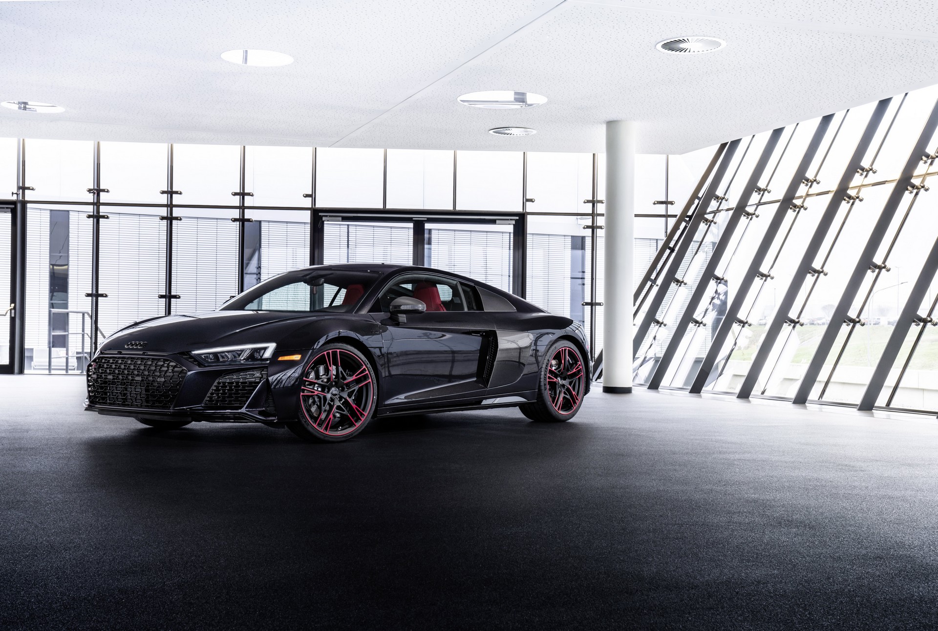 Audi Gives America The Stealthy 2021 R8 Panther Edition RWD Special With A Lick Of Red