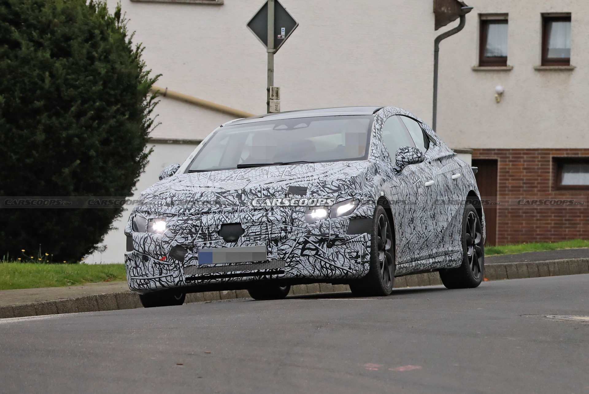 2022 Mercedes EQE Electric Sedan Tries To Hide Its Concept-Car Looks