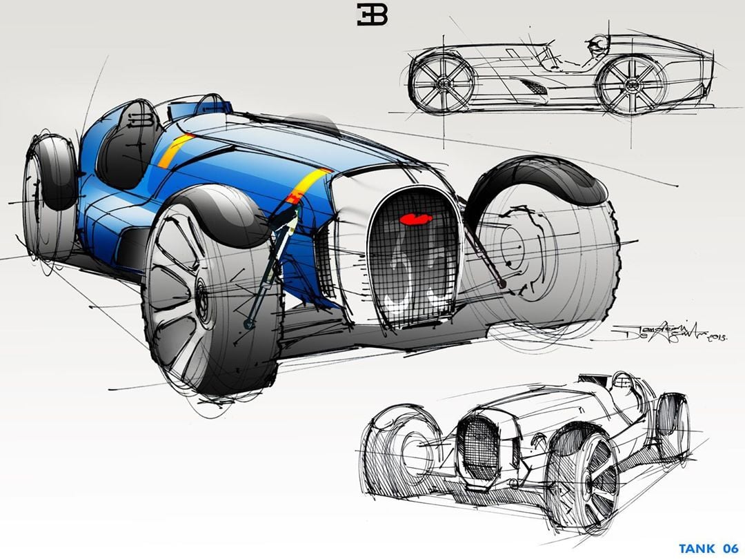 Bugatti 35 Type D Is A Retro Creation That Never Made It Past The Concept Stage