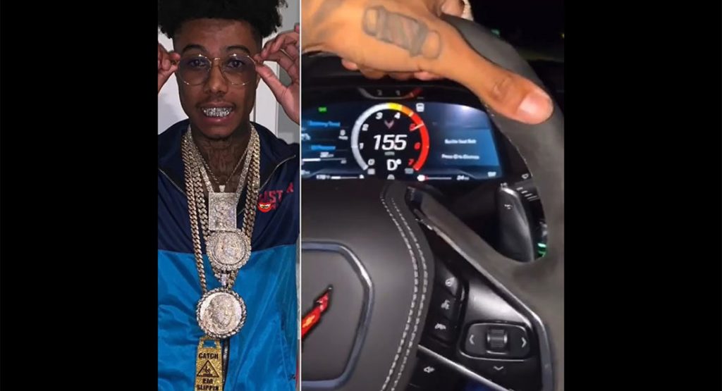  Rapper ‘Blueface’ Films Himself Driving C8 Corvette At 157 MPH On Highway