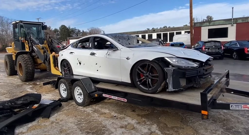 The World S First V8 Powered Tesla Model S Is In The Works Carscoops
