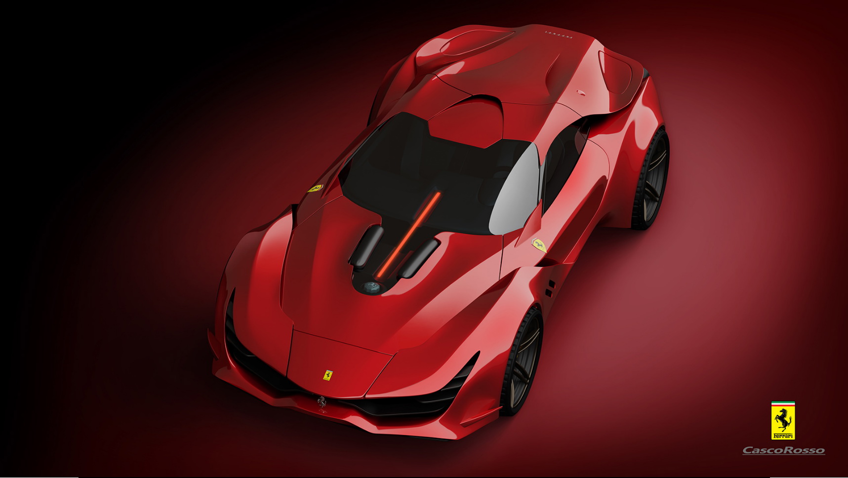 Ferrari CascoRosso Concept Is A Fresh, Imaginary Take On Maranello’s Exotics