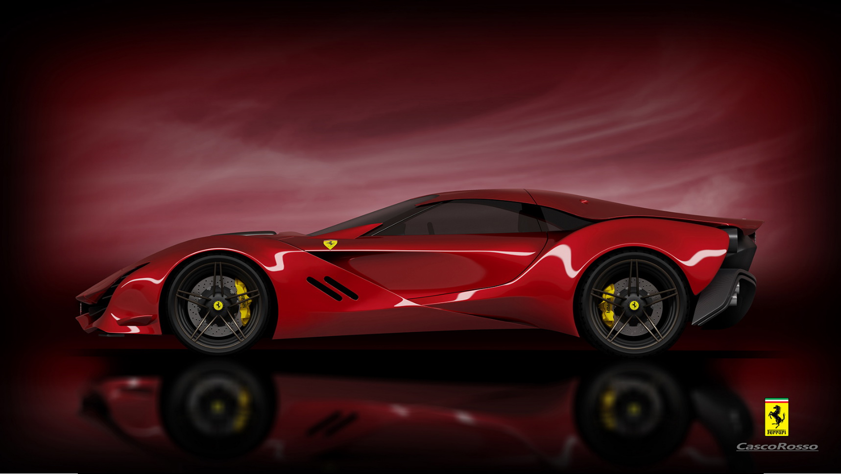 Ferrari CascoRosso Concept Is A Fresh, Imaginary Take On Maranello’s Exotics