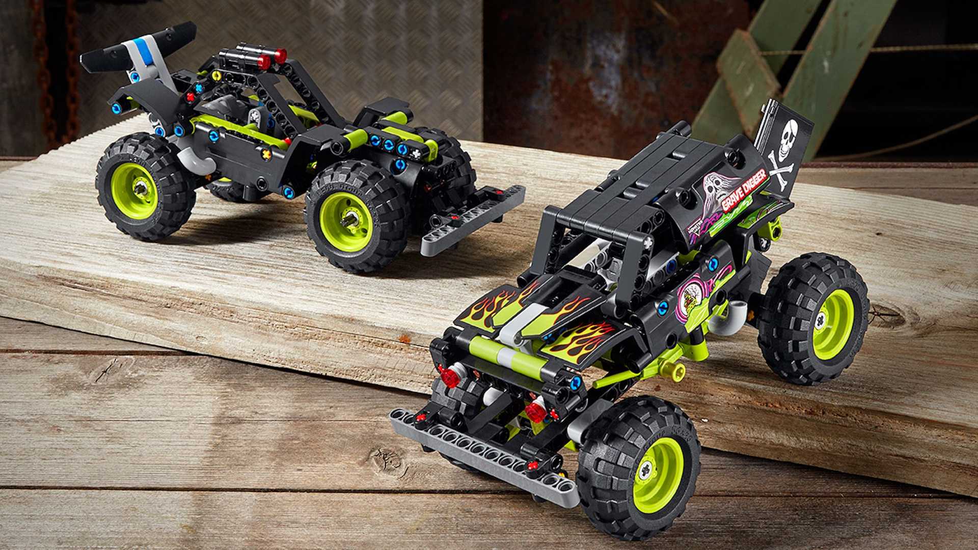 Grave Digger And Max D Become Pull Back Action LEGO Kits On Friday
