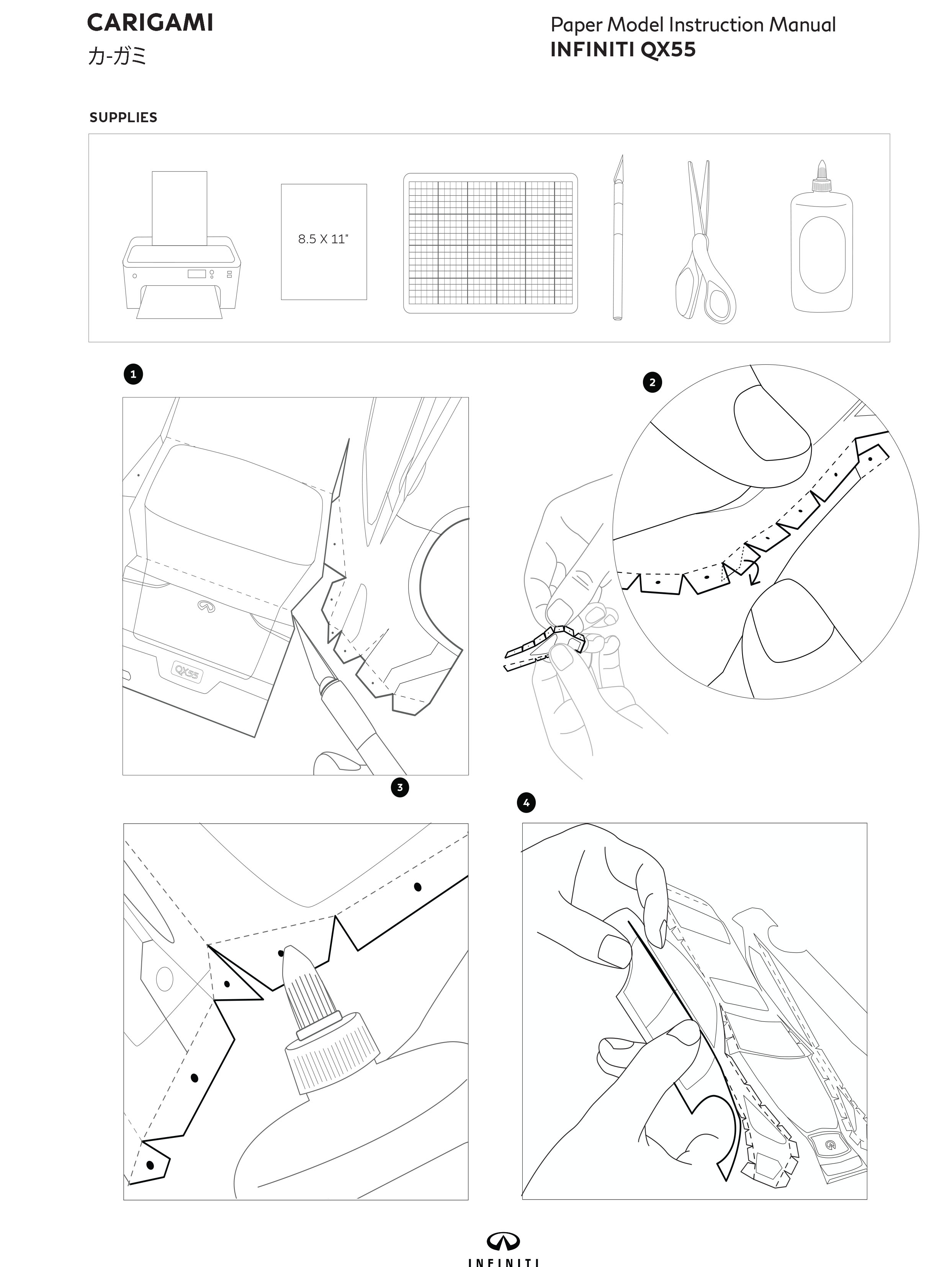 Build Your Very Own 2022 Infiniti QX55 Cargiami Paper Model