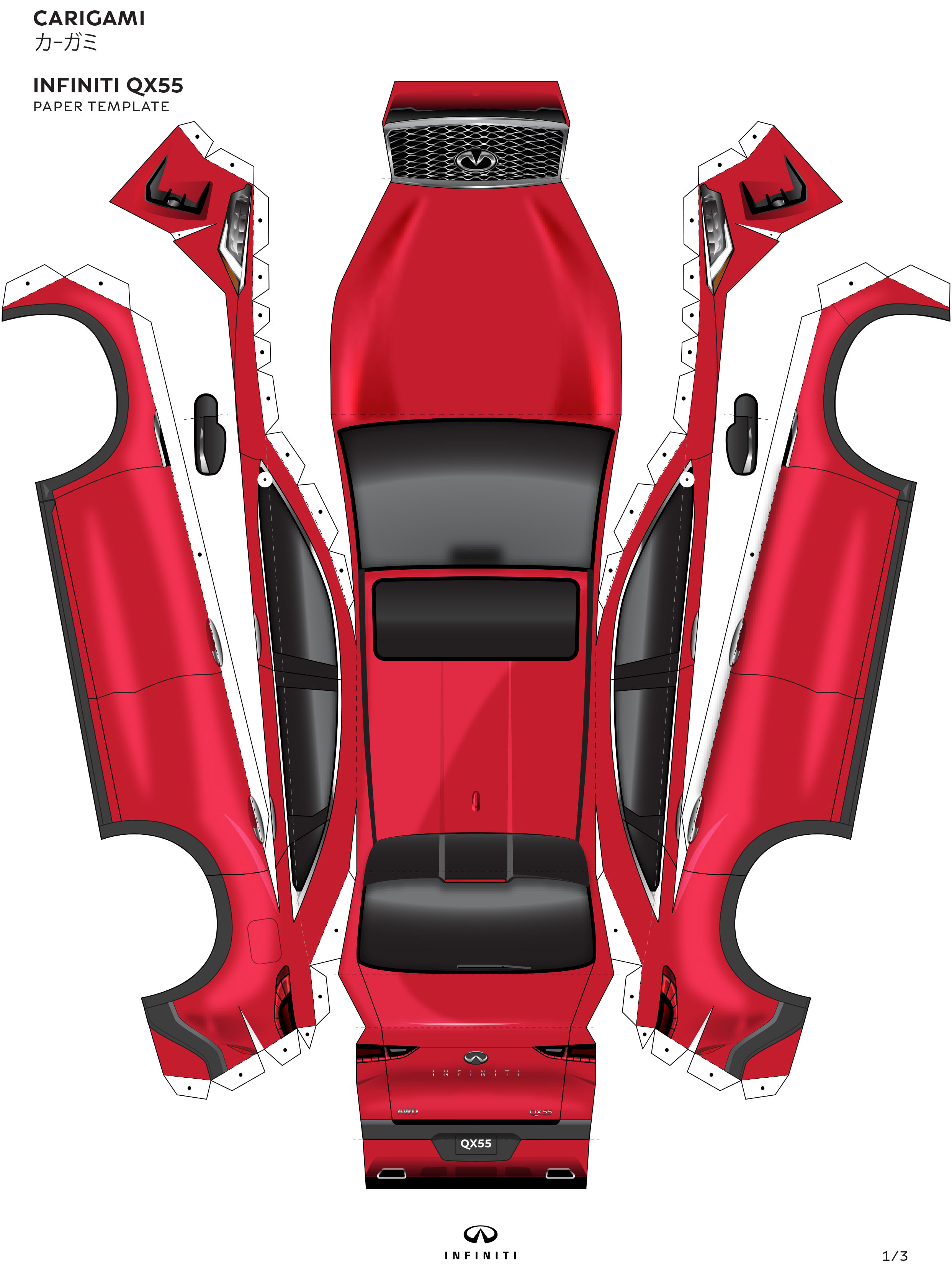 Build Your Very Own 2022 Infiniti QX55 Cargiami Paper Model