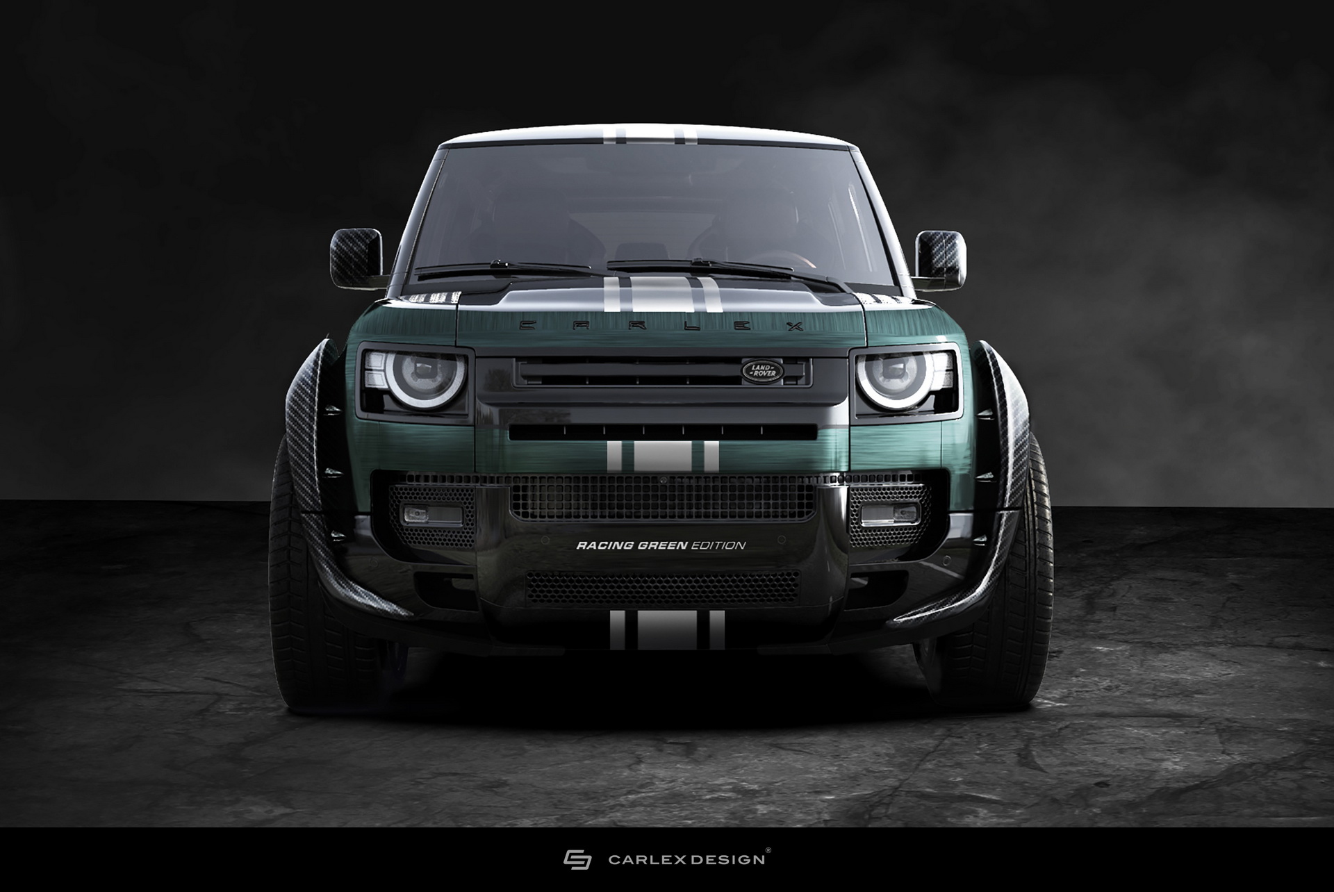 New Land Rover Defender Looks Pretty Rad With Carlex Design’s Racing Green Treatment