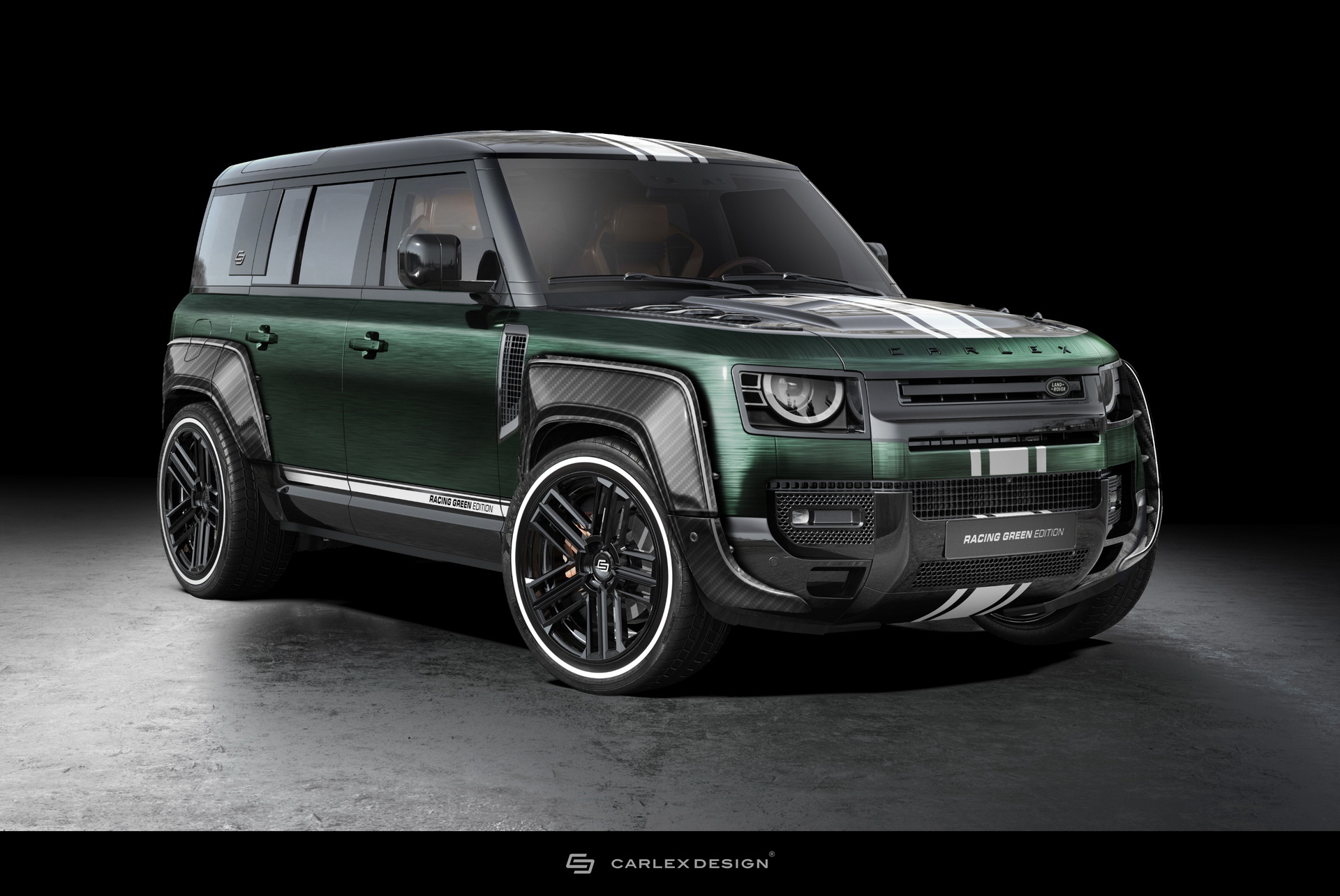 New Land Rover Defender Looks Pretty Rad With Carlex Design’s Racing Green Treatment