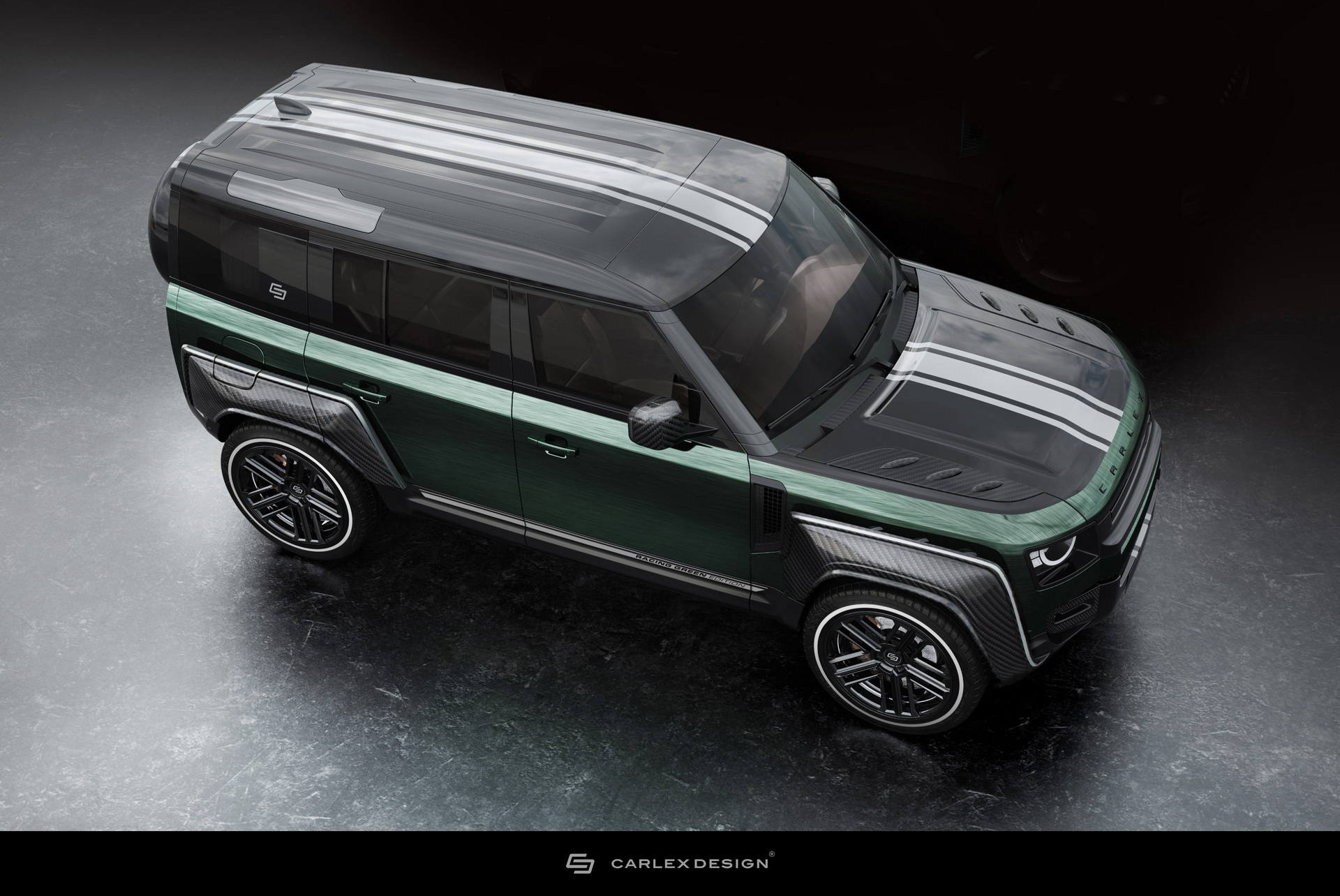 New Land Rover Defender Looks Pretty Rad With Carlex Design’s Racing Green Treatment