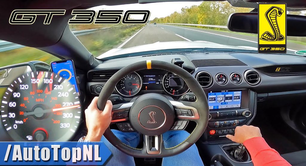  Ford Mustang Shelby GT350 Goes For A Top Speed Run On The Autobahn, Hits 172 MPH
