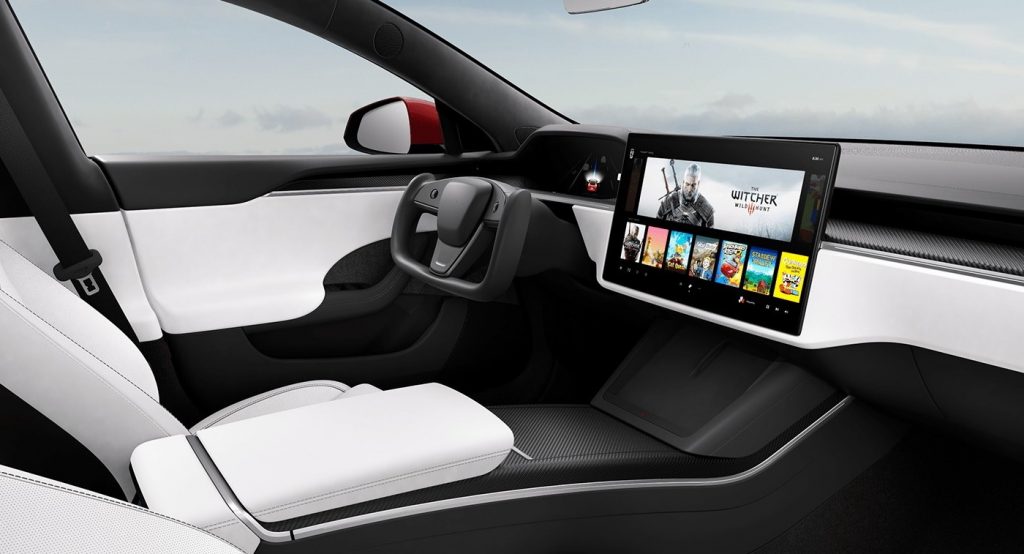  Tesla Reveals Redesigned Model S And X With New Interiors And A Silly K.I.T.T.-Style Steering Wheel