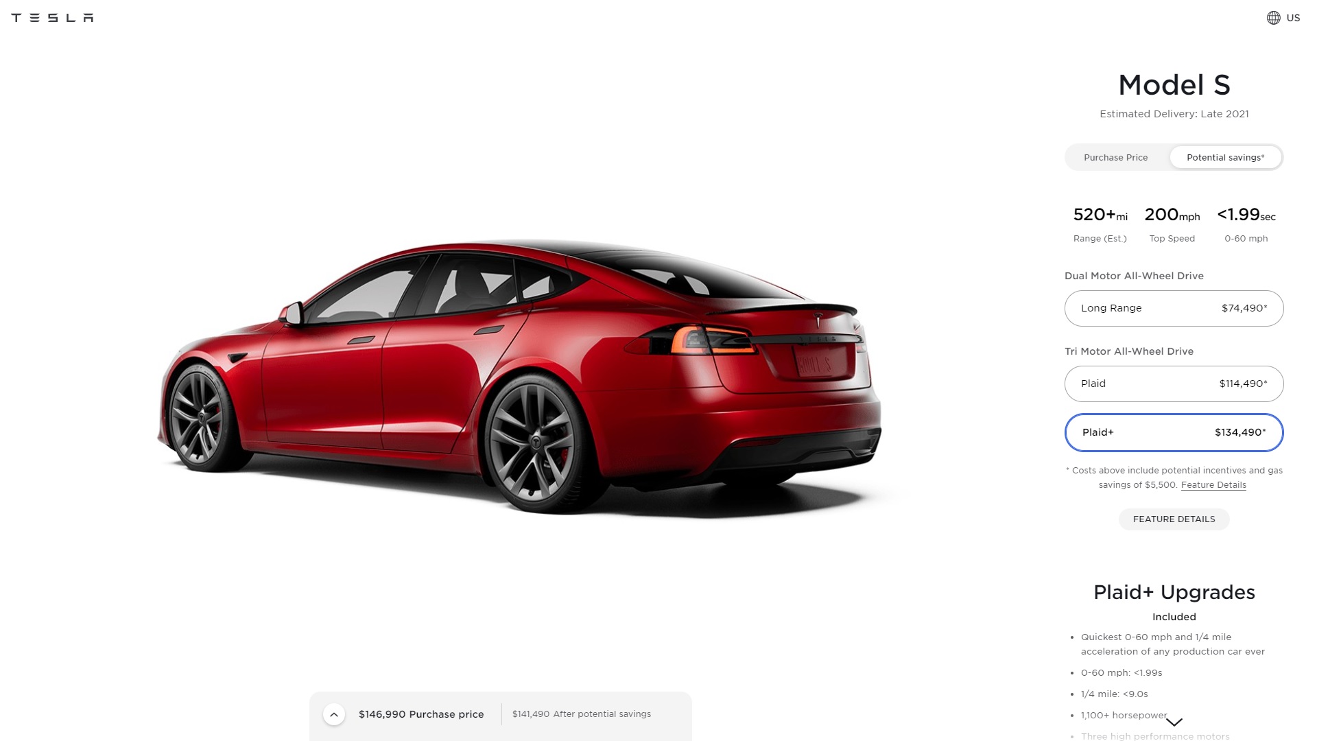 2021 Tesla Model S Had A Secret Round Steering Option Hidden In The Configurator