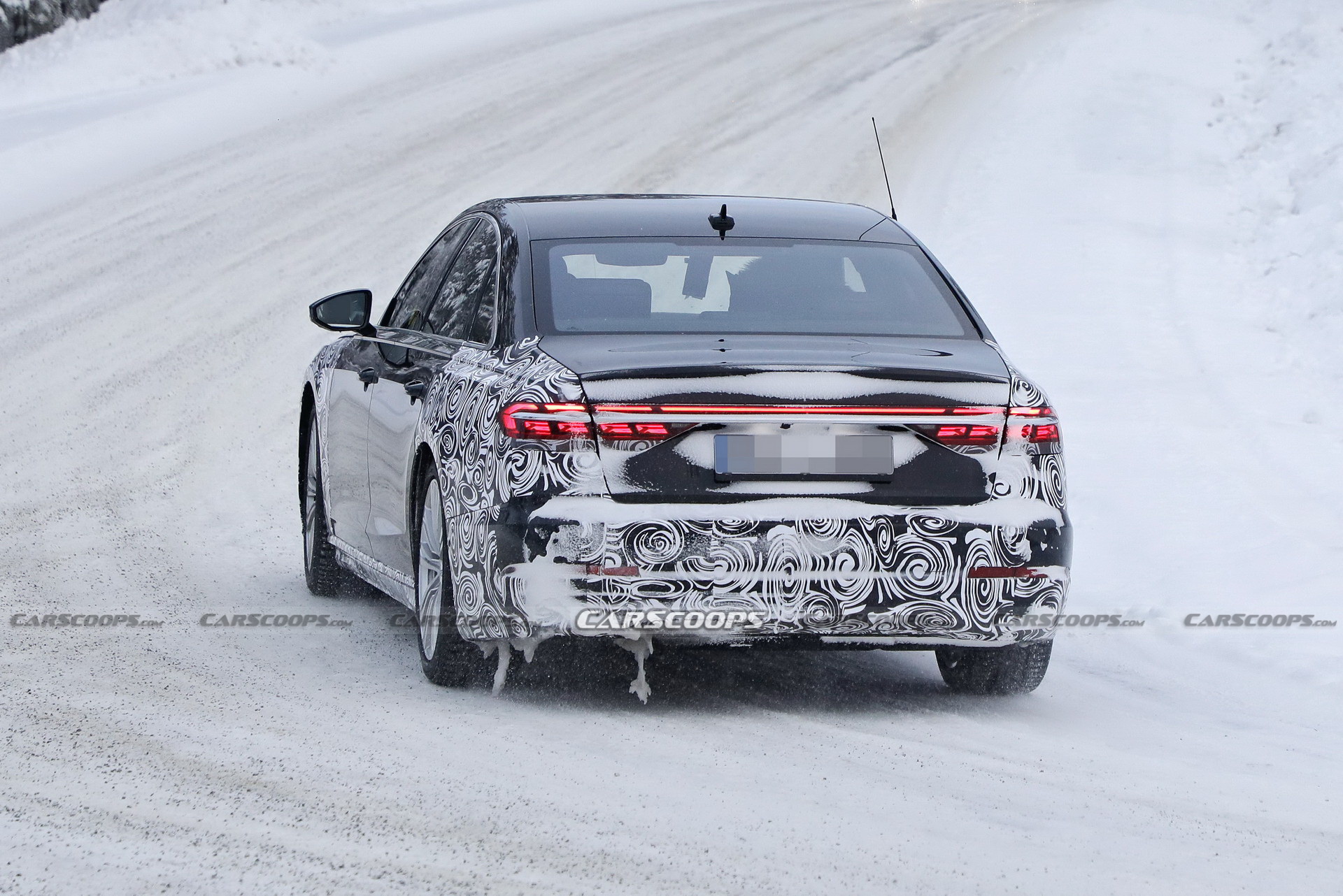 2022 Audi A8 Facelift Spied Wearing Redesigned Headlights And Grille