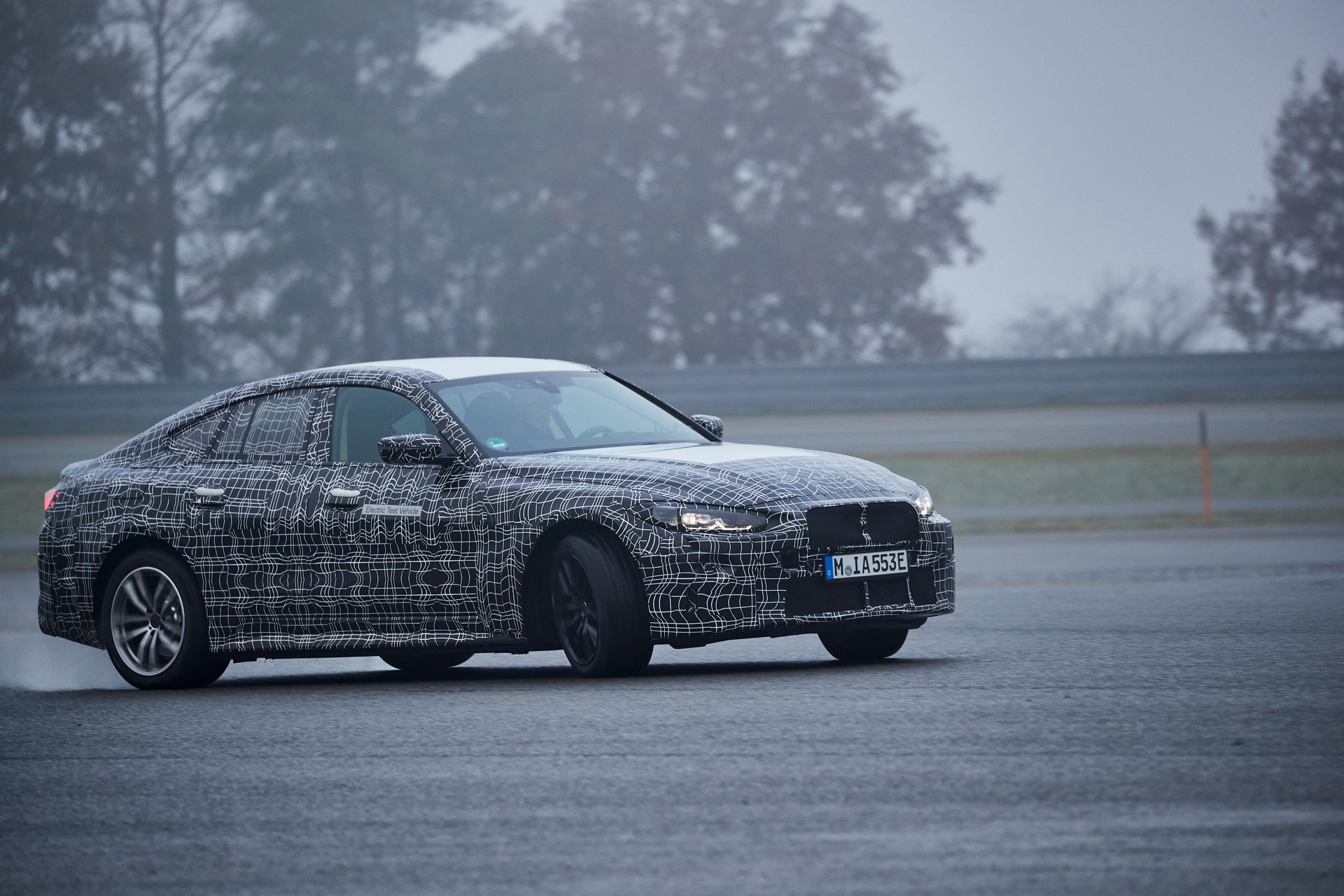 BMW Shows Off New i4 Electric Sedan Performing Some Silent Skids