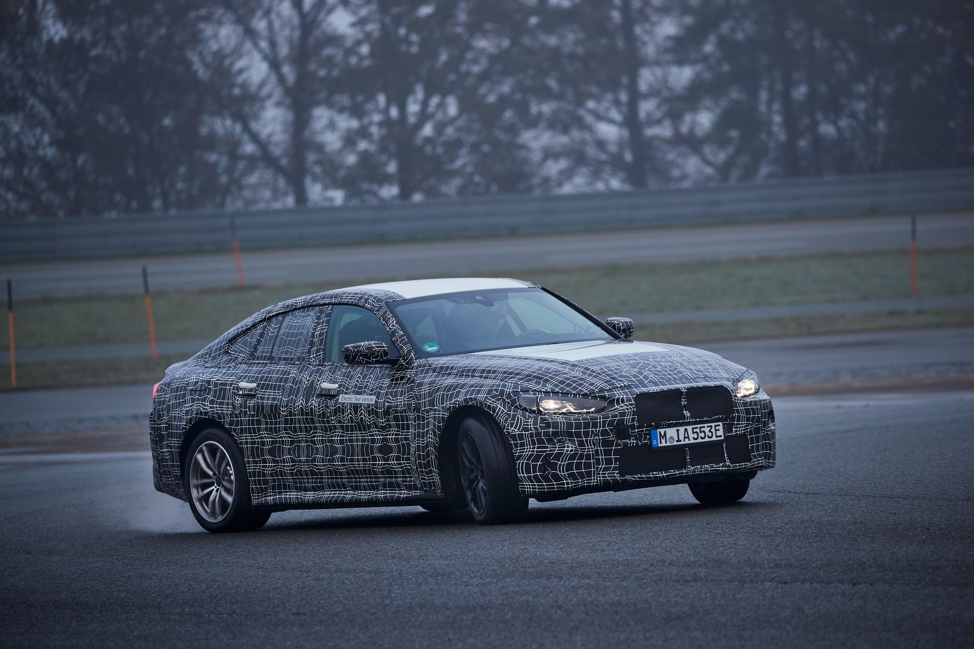 BMW Shows Off New i4 Electric Sedan Performing Some Silent Skids