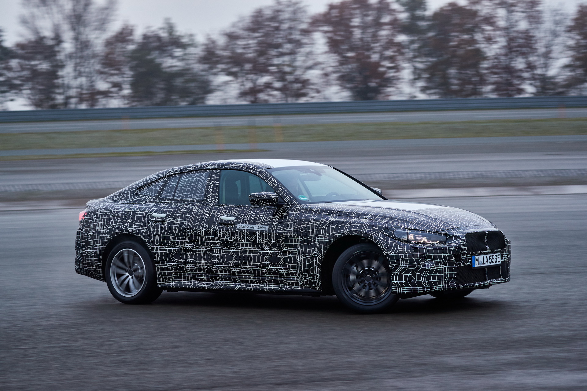 BMW Shows Off New i4 Electric Sedan Performing Some Silent Skids