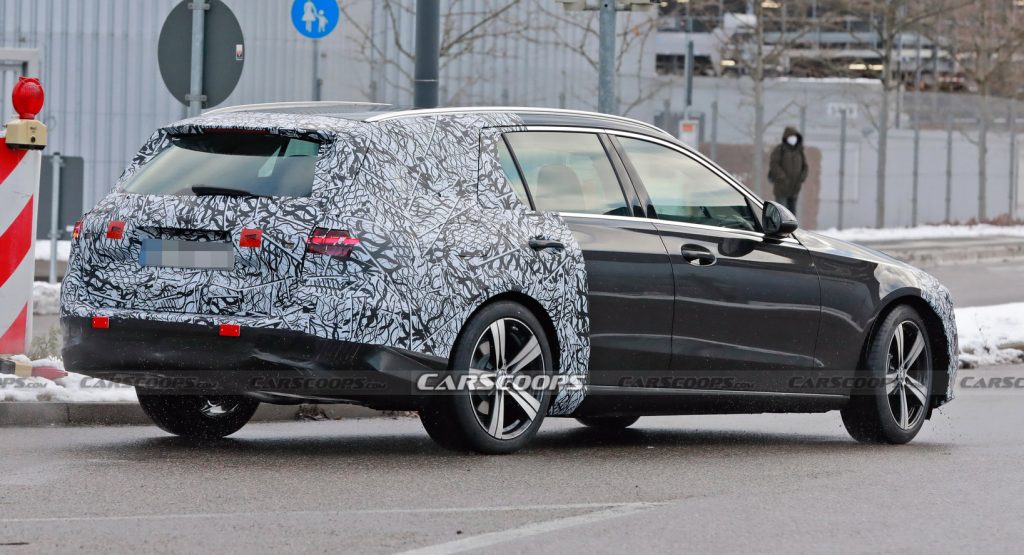 22 Mercedes C Class Estate Prototypes Show More Skin Than Before As Debut Looms Carscoops