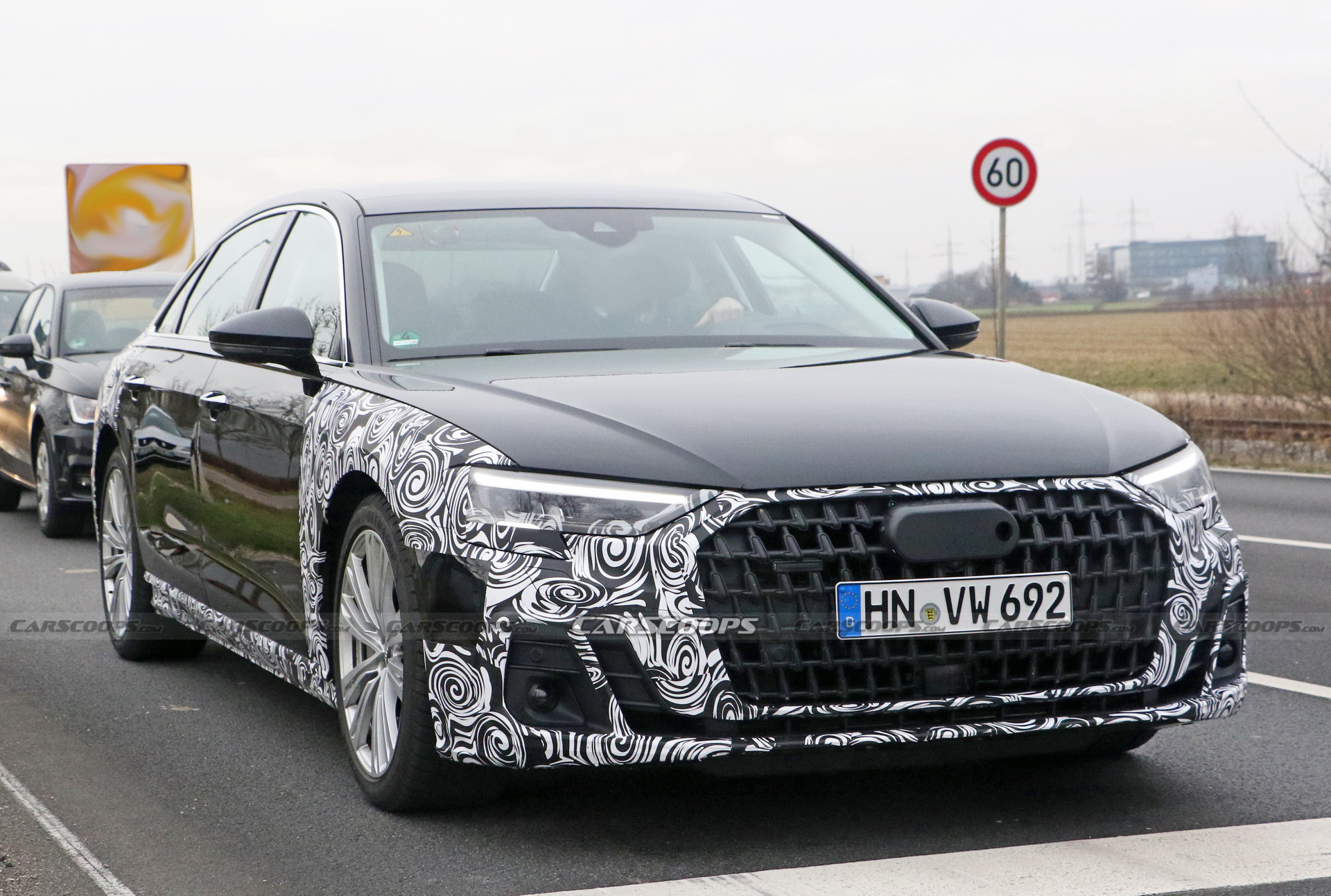 2022 Audi A8 Facelift Spied Wearing Redesigned Headlights And Grille